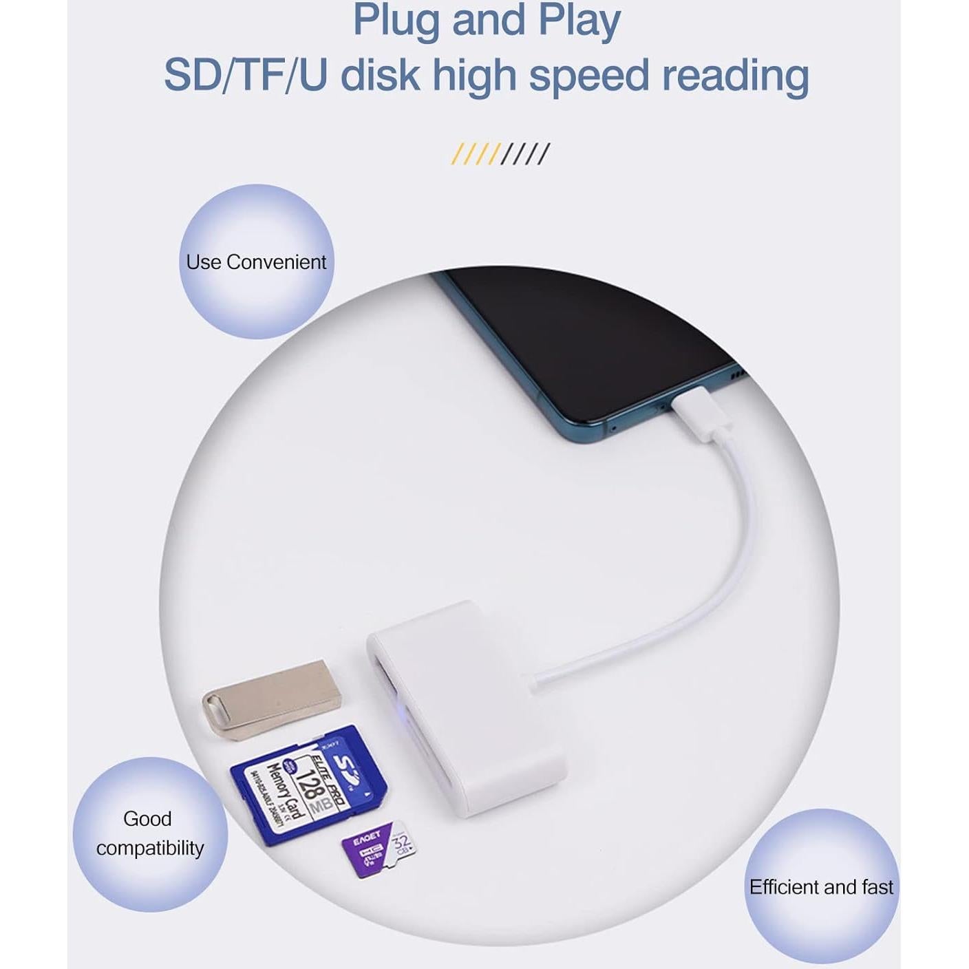 Lector de Tarjeta SD USB-C Wansurs 2 en 1 para Android