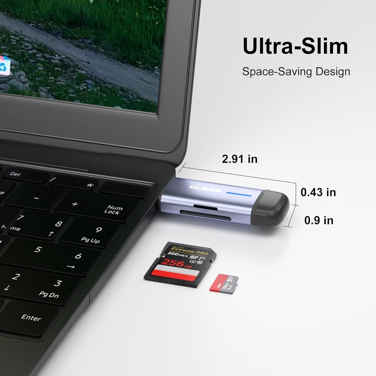 Lector de Tarjetas SD USB 3.0 Closs HA-423 Dual Tipo-C y USB-A