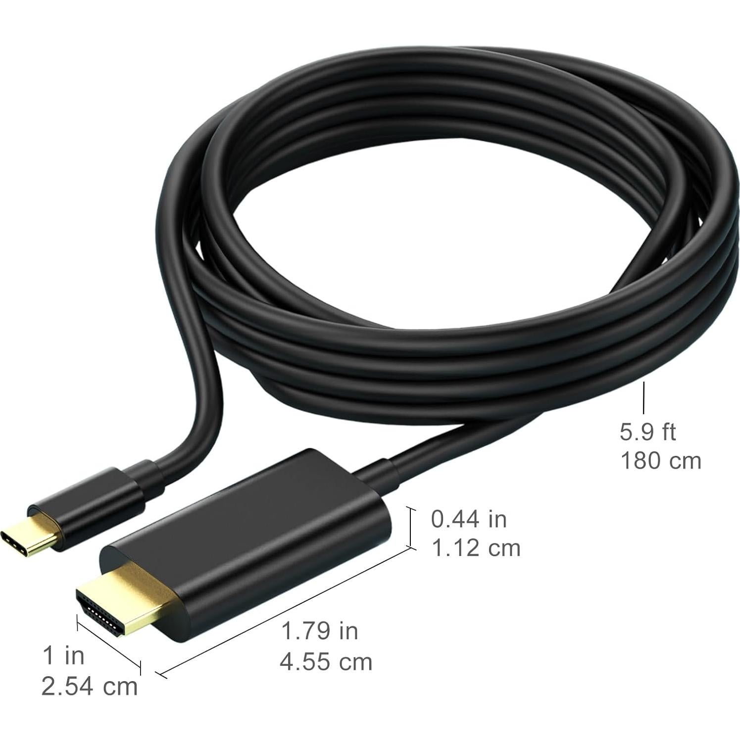 Cable USB C a HDMI 4K Paloxy 1.8m Alta Velocidad