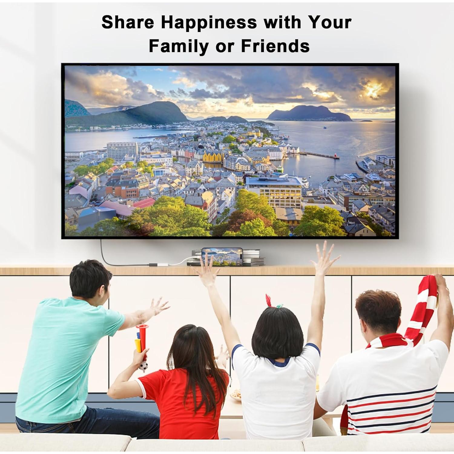 Adaptador USB C a HDMI 4K Kassdin para iPhone 17/16/15