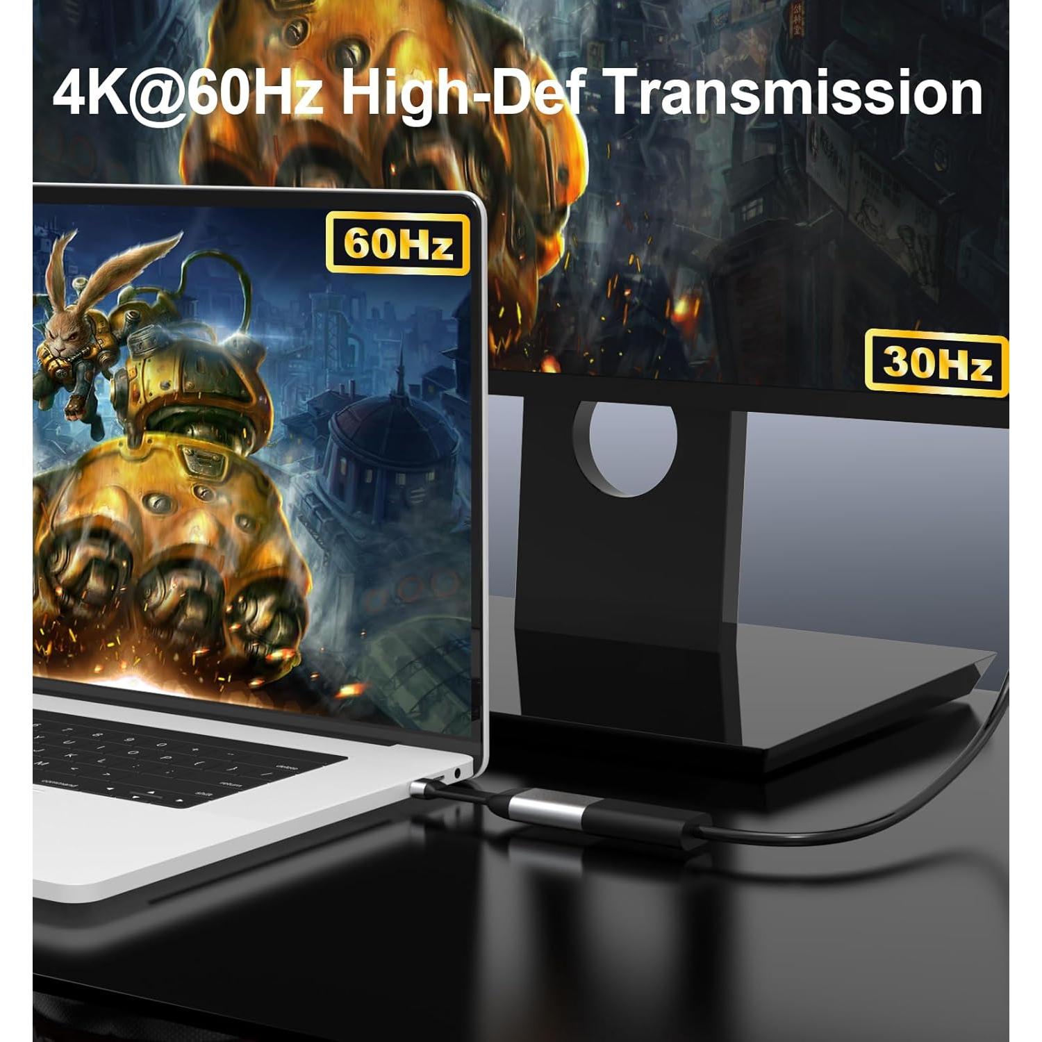 Adaptador USB-C a HDMI 4K 60Hz SKUYA para iPhone y MacBook