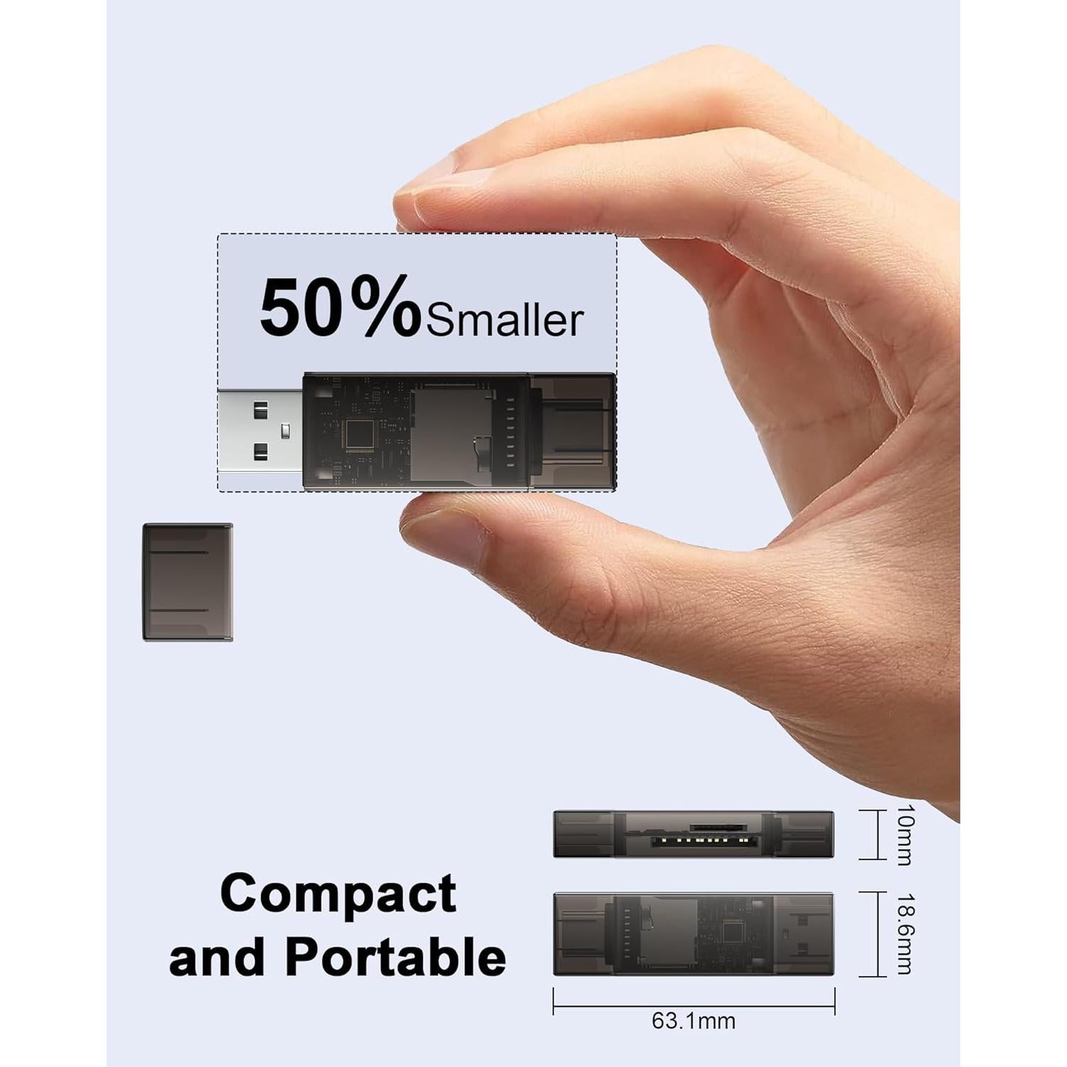 Lector de Tarjetas SD 2-en-1 Bordsek YK16-03 USB-C