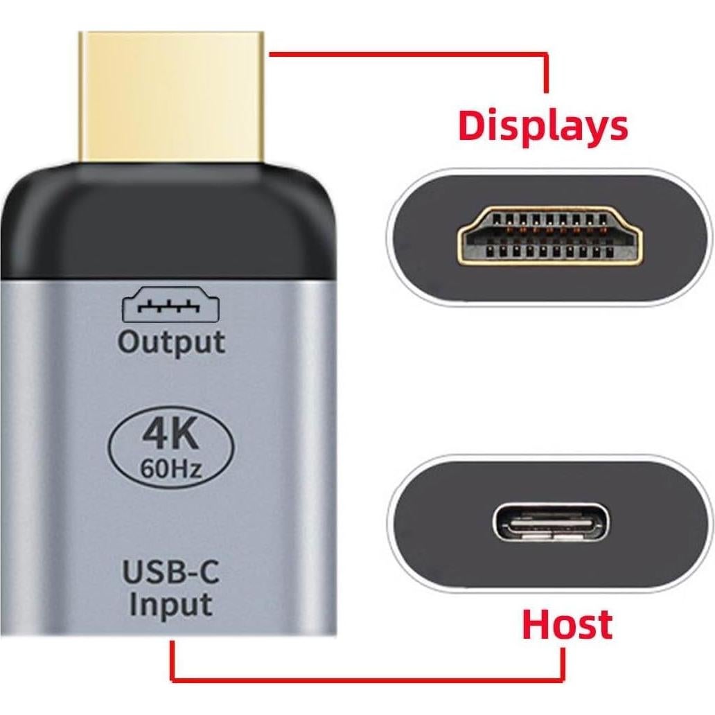 Adaptador USB-C Hembra a HDMI Macho 4K 60Hz YUCHUANGDE
