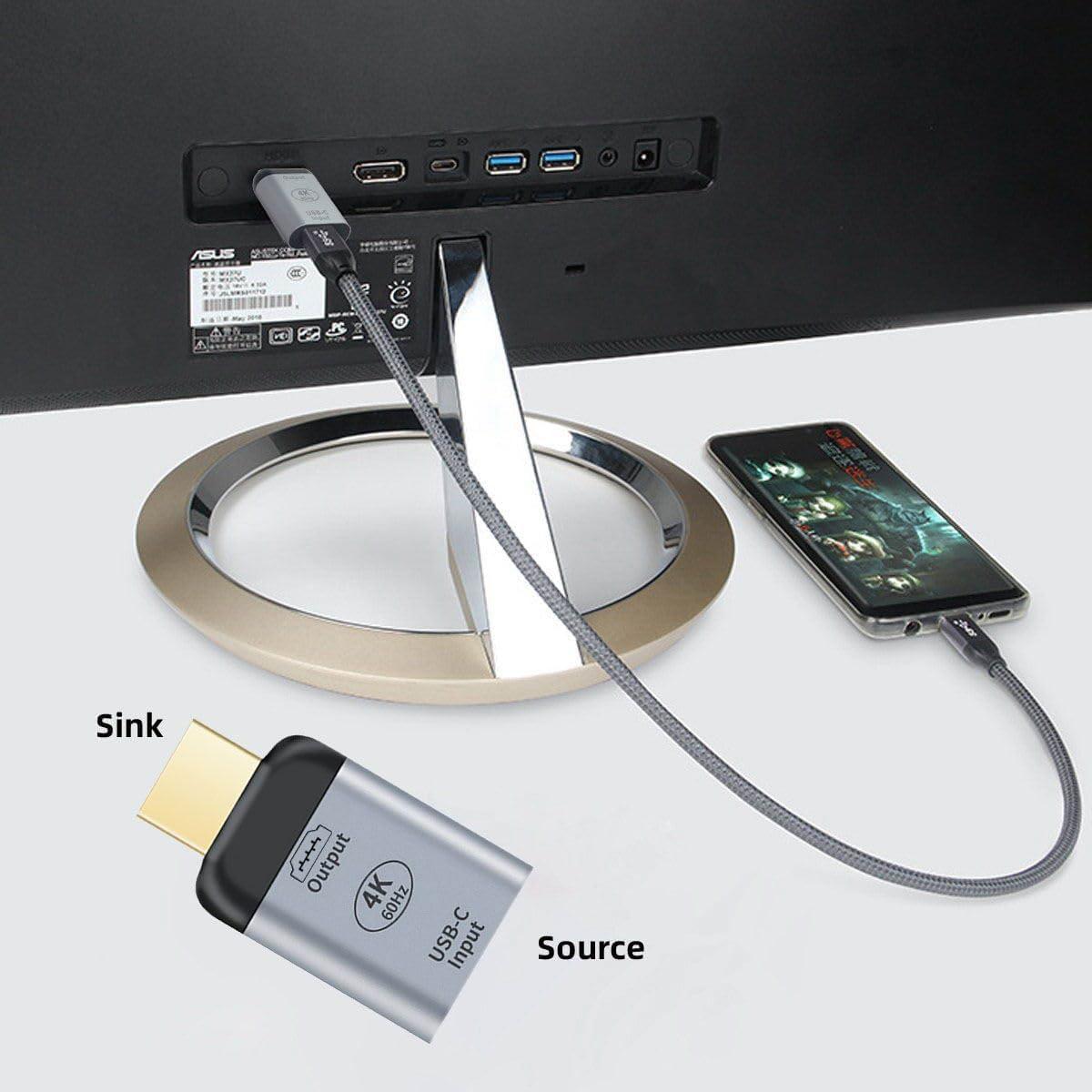 Adaptador USB-C Hembra a HDMI Macho 4K 60Hz YUCHUANGDE