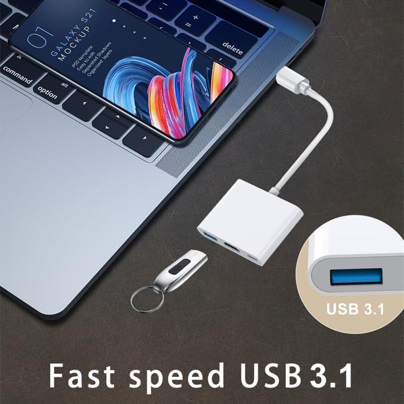 Adaptador USB C a HDMI AIRSKY 4K 60Hz para iPhone 15/16