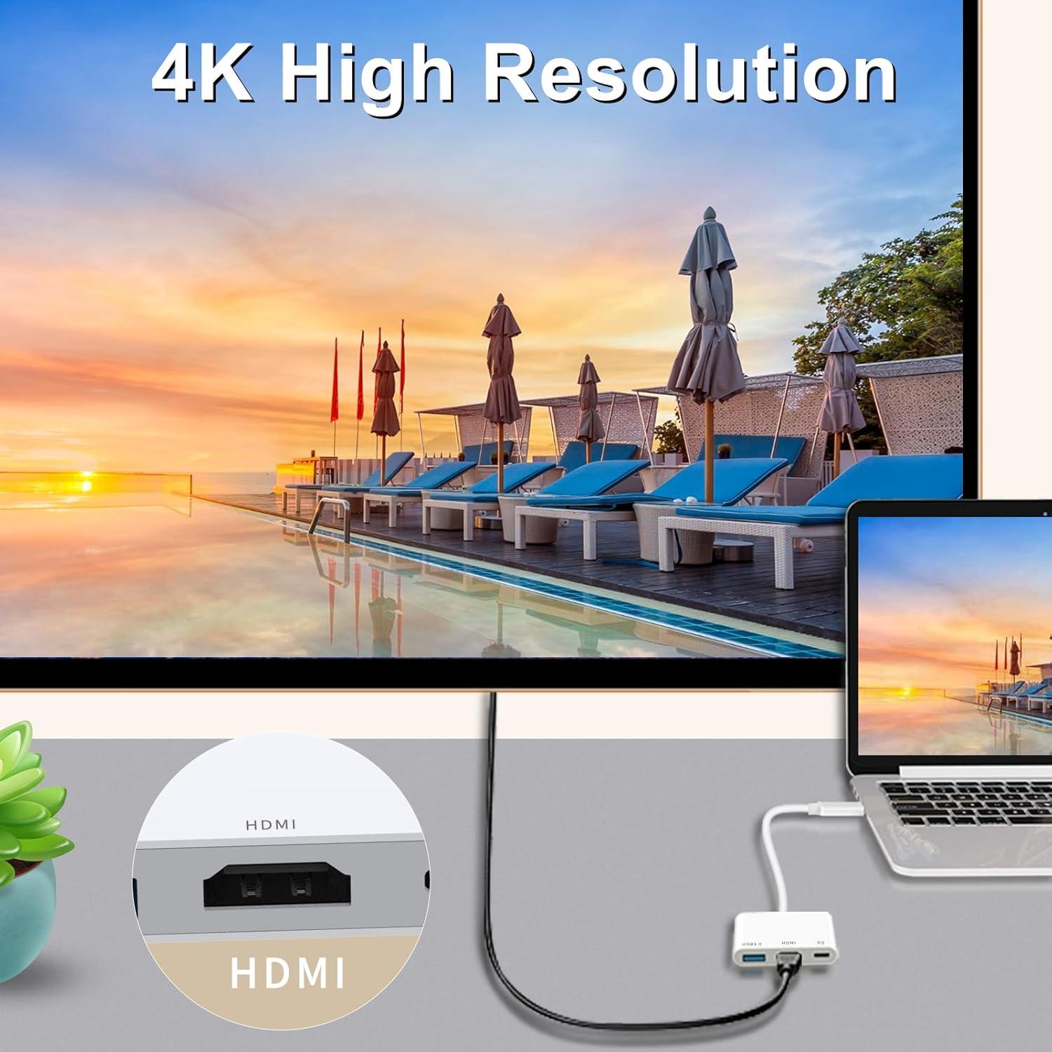 Adaptador USB C a HDMI AIRSKY 4K 60Hz para iPhone 15/16