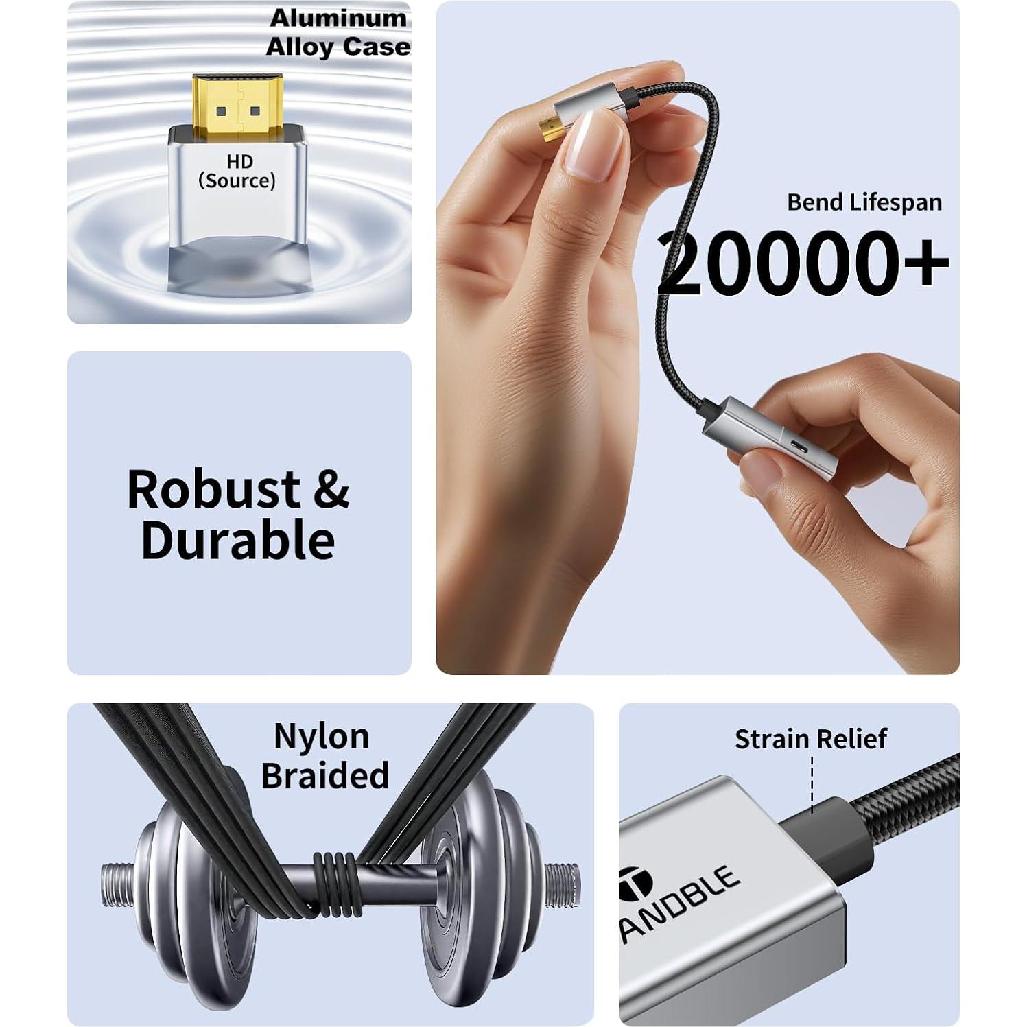 Adaptador HDMI a USB-C 4K 60Hz THANDBLE para Gafas AR