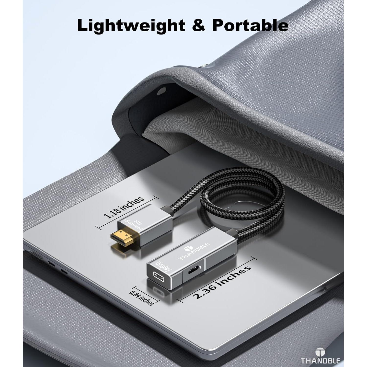 Adaptador HDMI a USB-C 4K 60Hz THANDBLE para Gafas AR