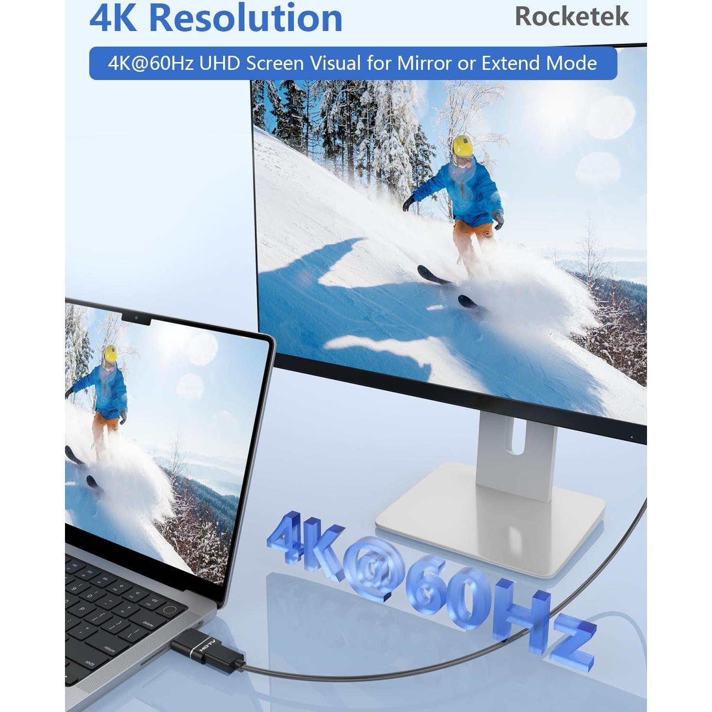 Adaptador USB C a HDMI 4K 60Hz Quanlex para iPhone 15/16