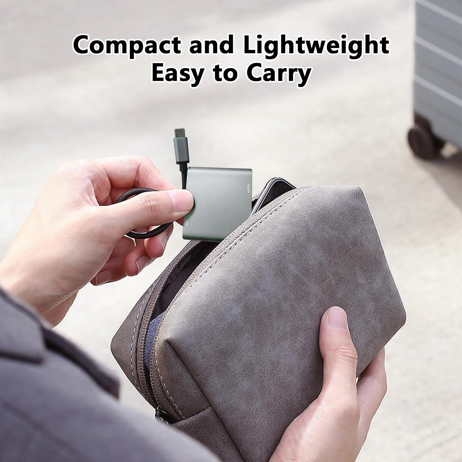 Adaptador USB C a Doble HDMI 4K 30Hz LBSC - Carga PD 100W