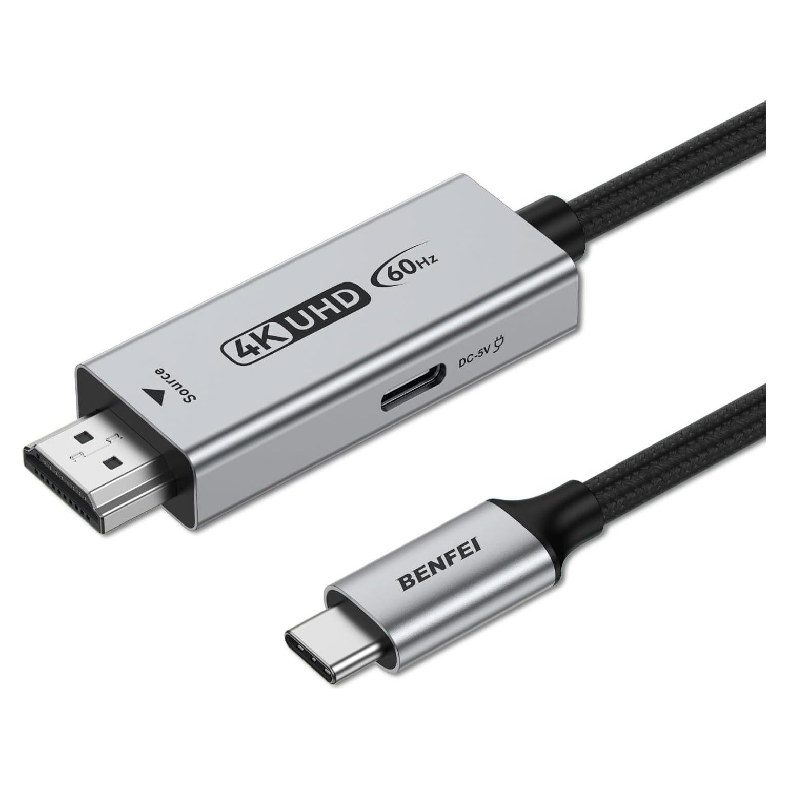 Cable HDMI a USB-C 1.83m BENFEI 4K@60Hz para PS5, Switch