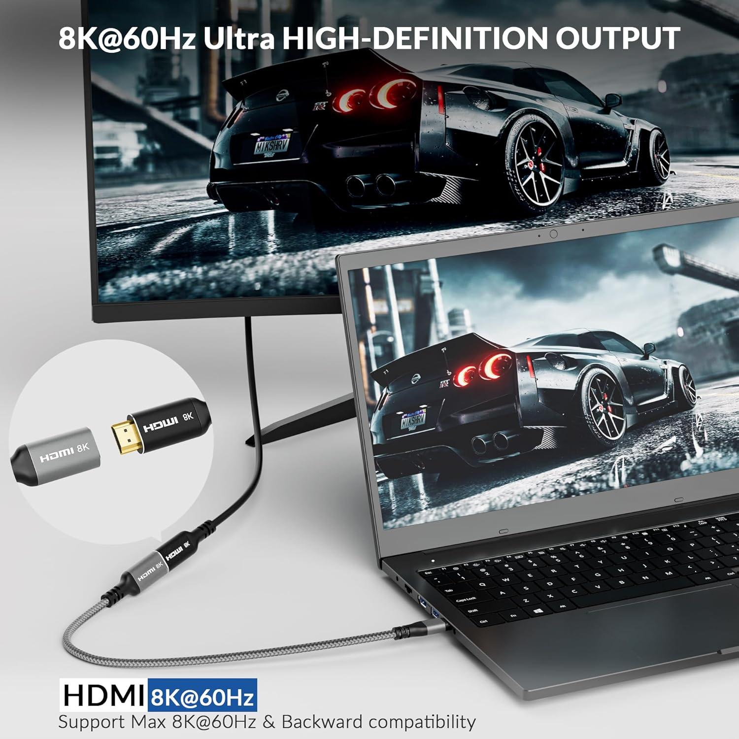 Adaptador USB C a HDMI 8K Togconn 0.18m Compatible iPhone 15