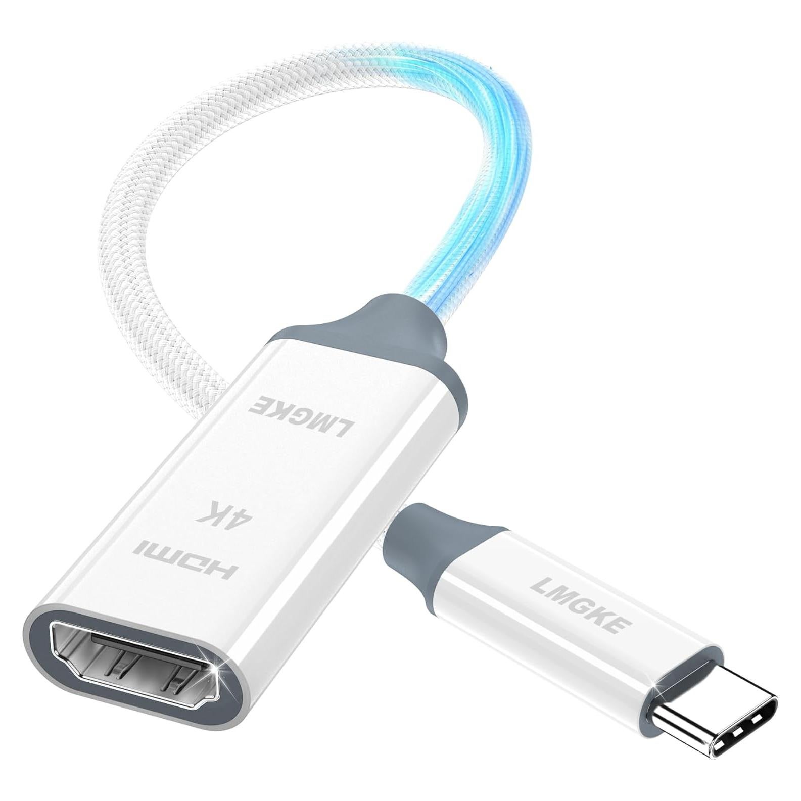 Adaptador USB-C a HDMI 4K Lmgke - Compatible con Thunderbolt 3/4