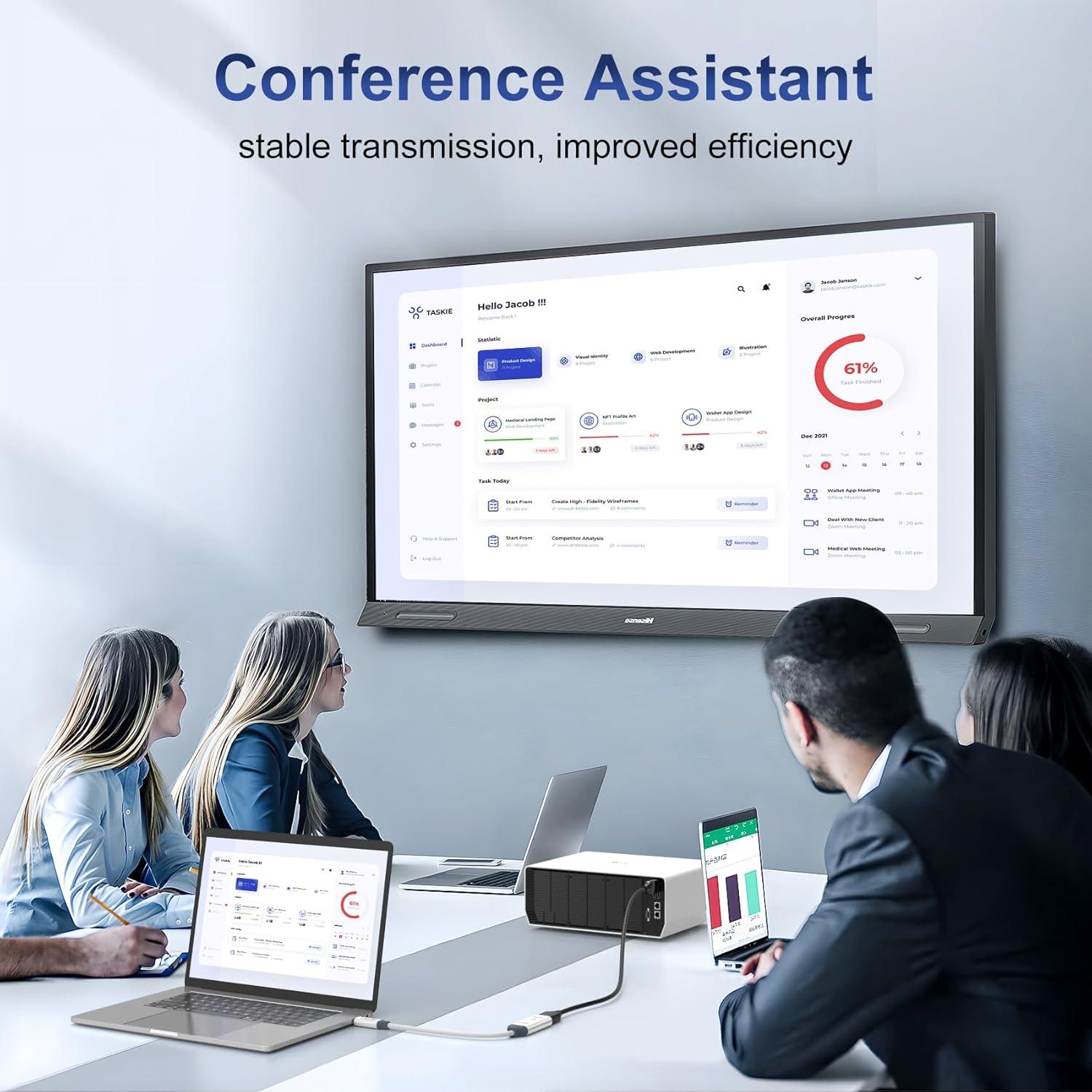 Adaptador USB-C a HDMI 4K Lmgke - Compatible con Thunderbolt 3/4