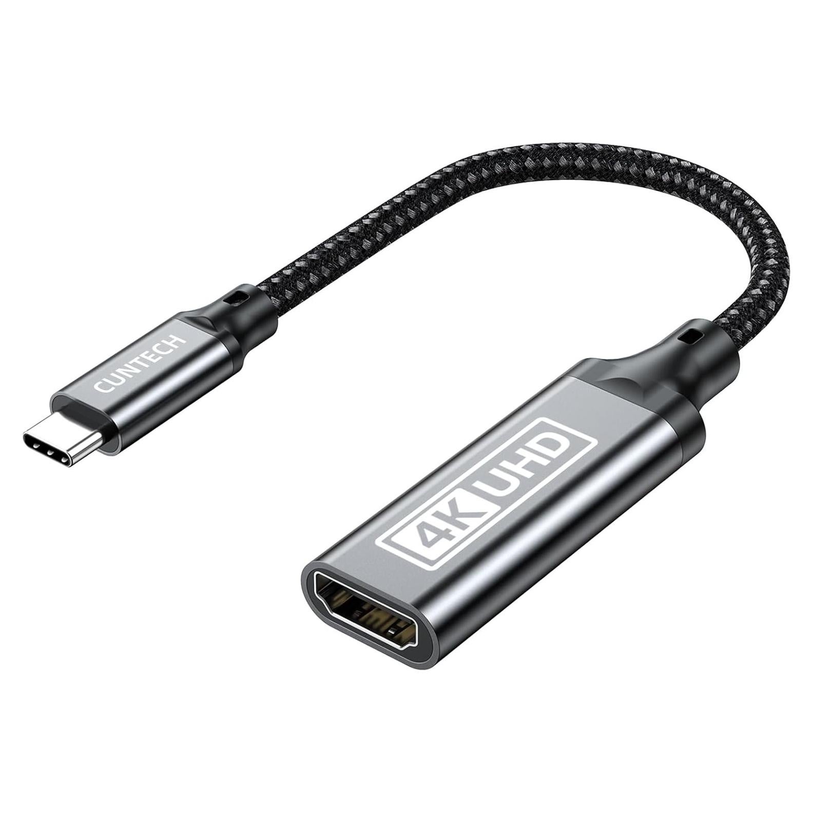 Adaptador USB C a HDMI 4K 60Hz Cunyu para MacBook y Samsung