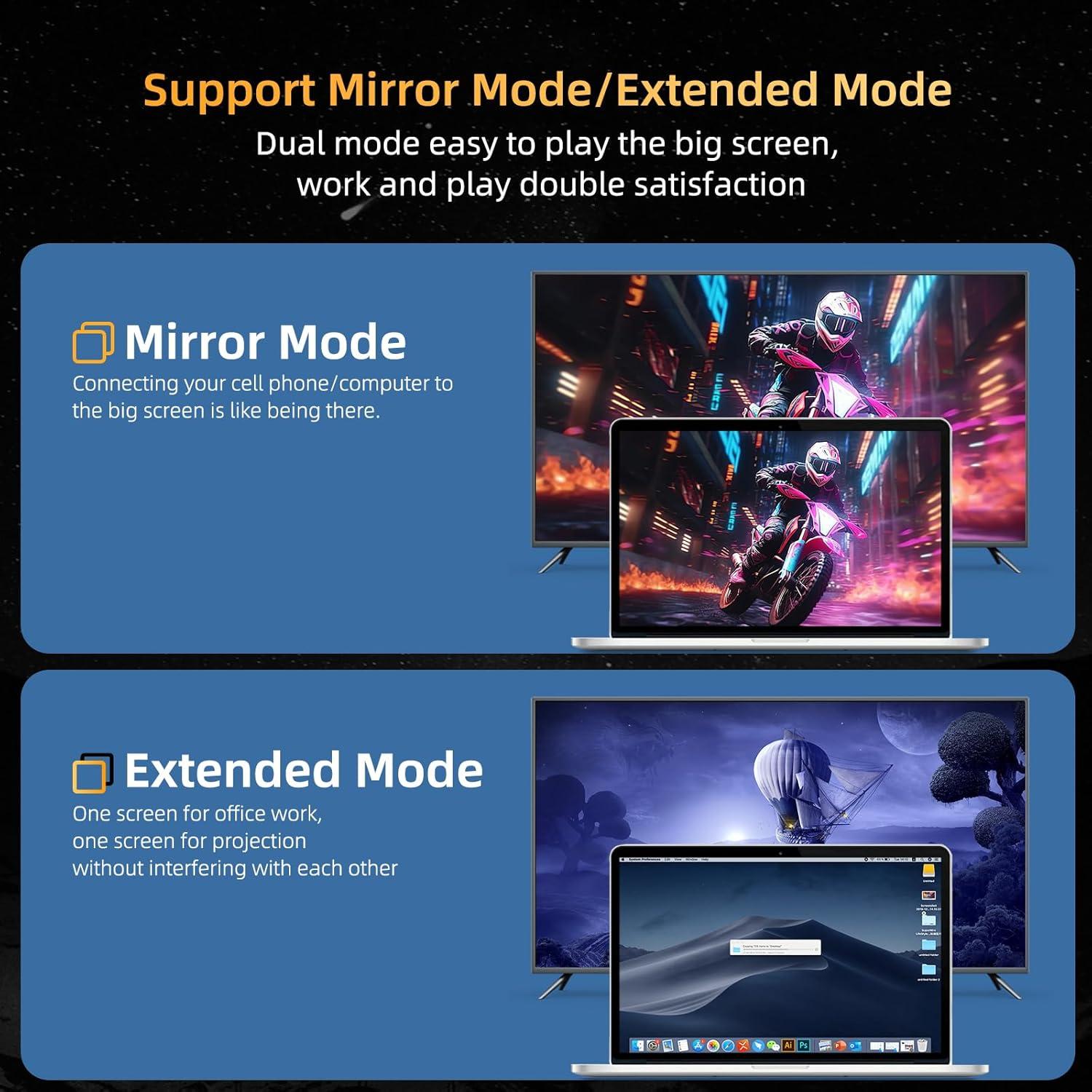 Adaptador USB C a HDMI 4K 60Hz Cunyu para MacBook y Samsung