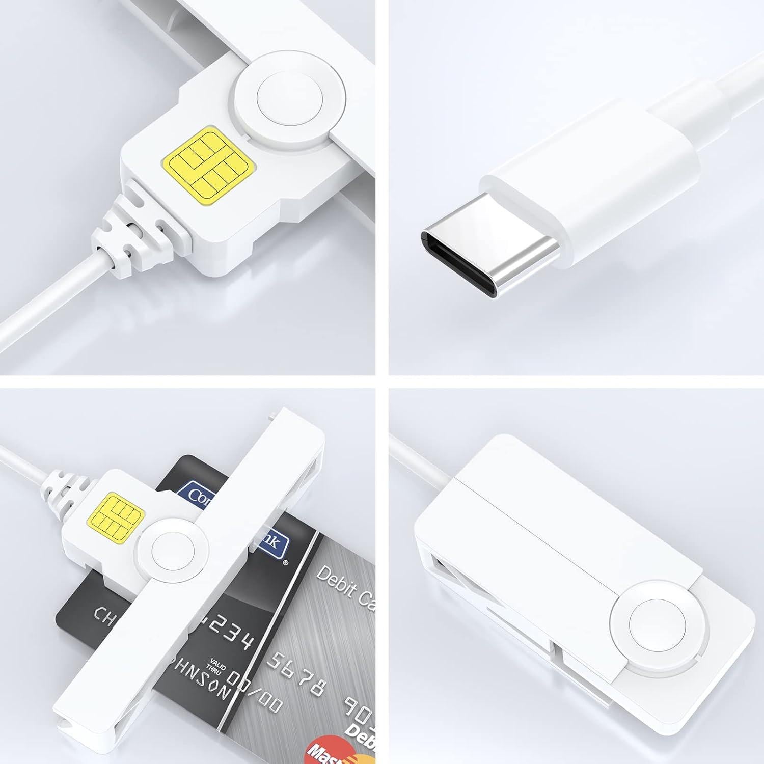 Lector de Tarjetas CAC USB C Rocketek Plegable 18g