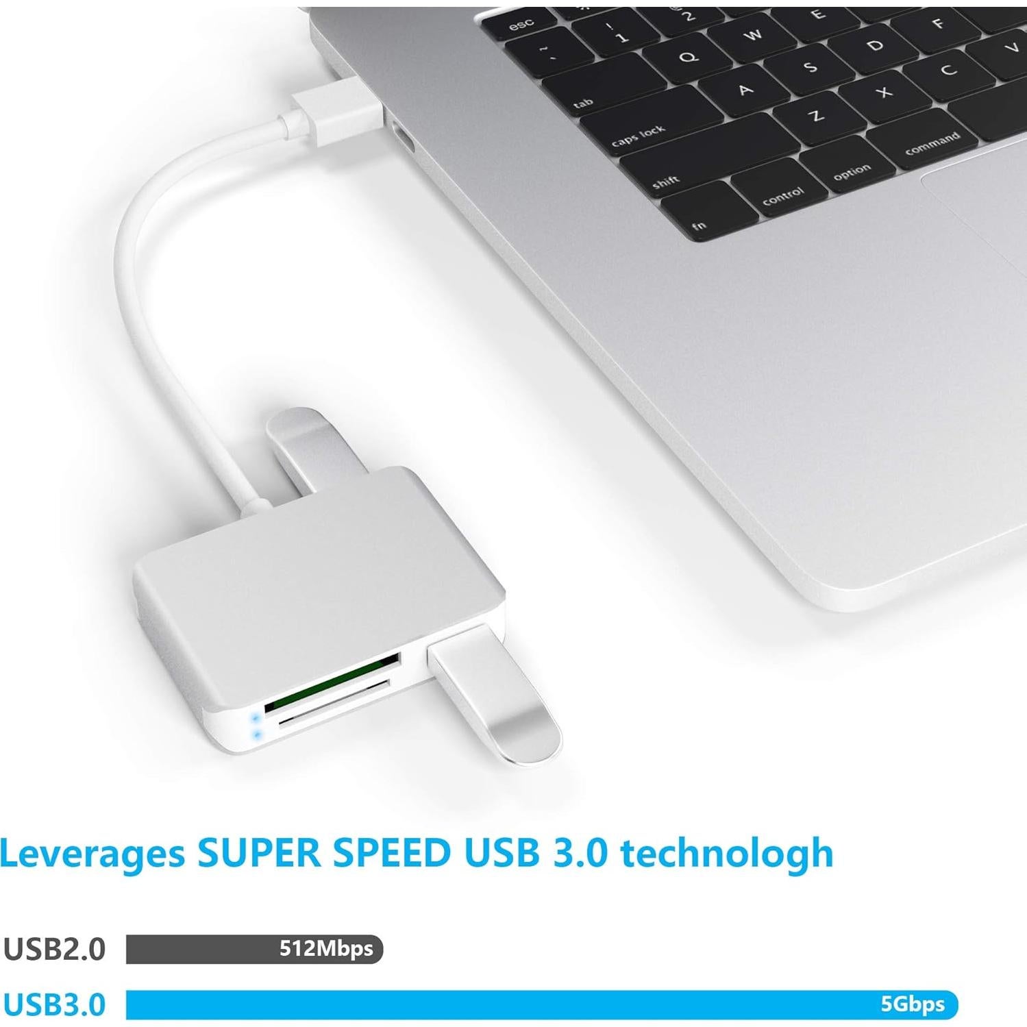 Lector de Tarjetas XQD USB 3.0 Cateck - Rápido 5Gbps