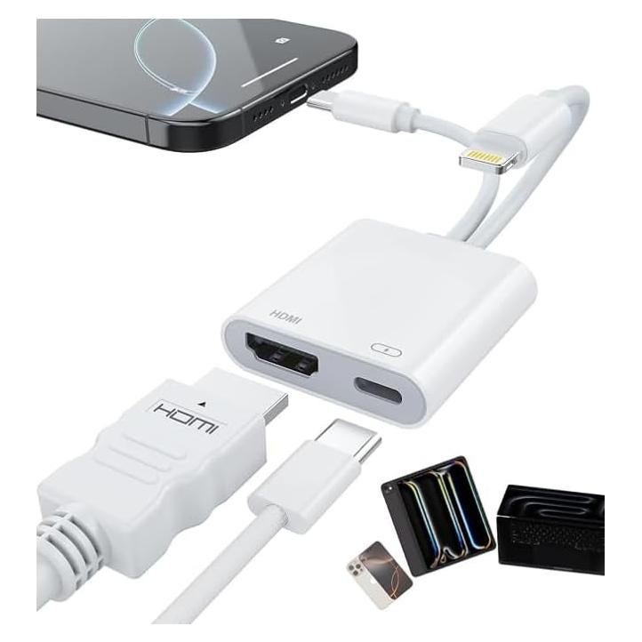 Adaptador HDMI USB-C y Lightning 4K 60Hz Apple Rojo