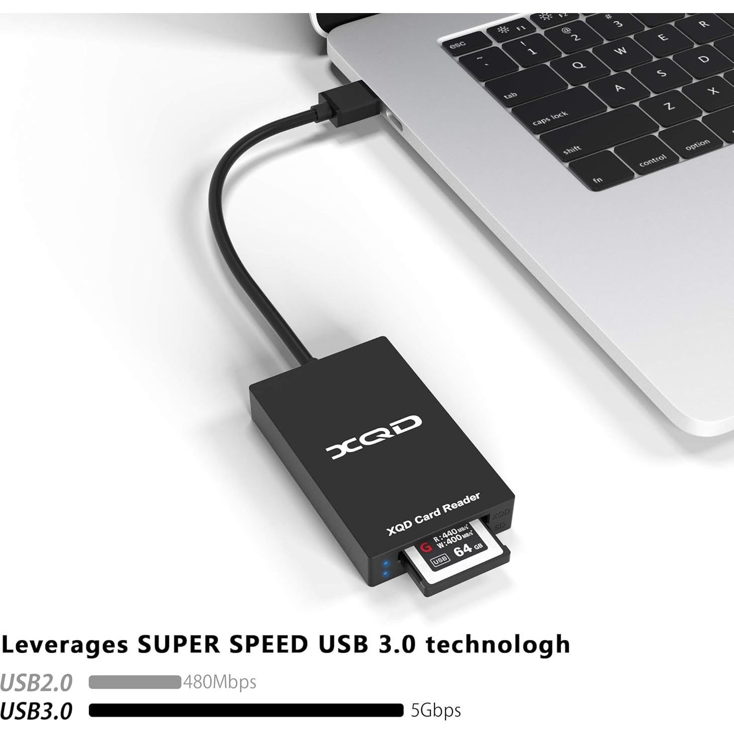 Lector de Tarjetas XQD/SD Bawanfa USB 3.0 5Gbps Profesional