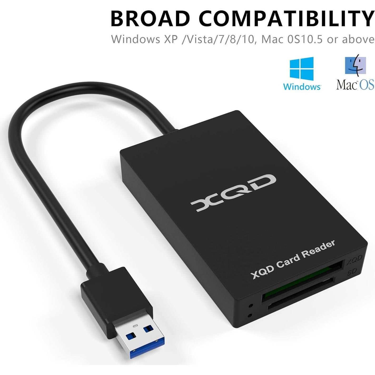 Lector de Tarjetas XQD/SD Bawanfa USB 3.0 5Gbps Profesional