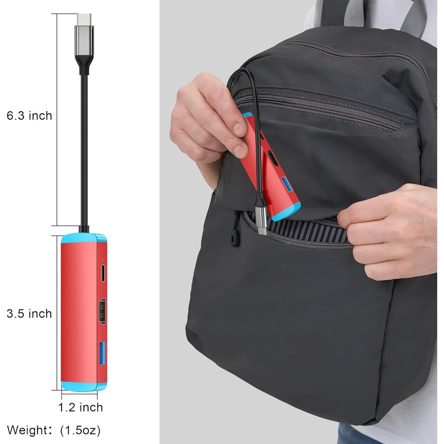 Adaptador USB C a HDMI 4K RuntoGOL para Switch y Steam Deck