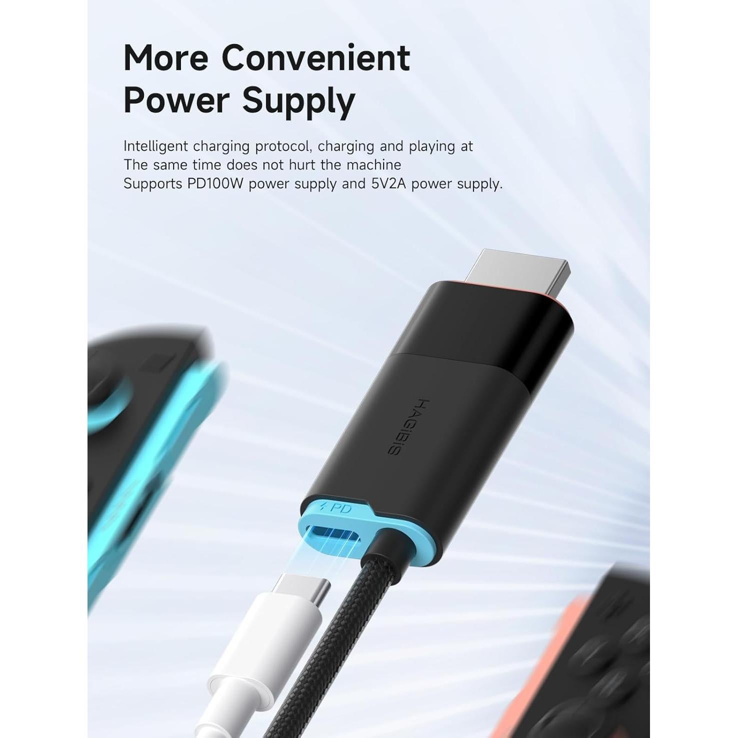 Dock Hagibis Switch2 USB C a HDMI 4K 60Hz para Nintendo Switch