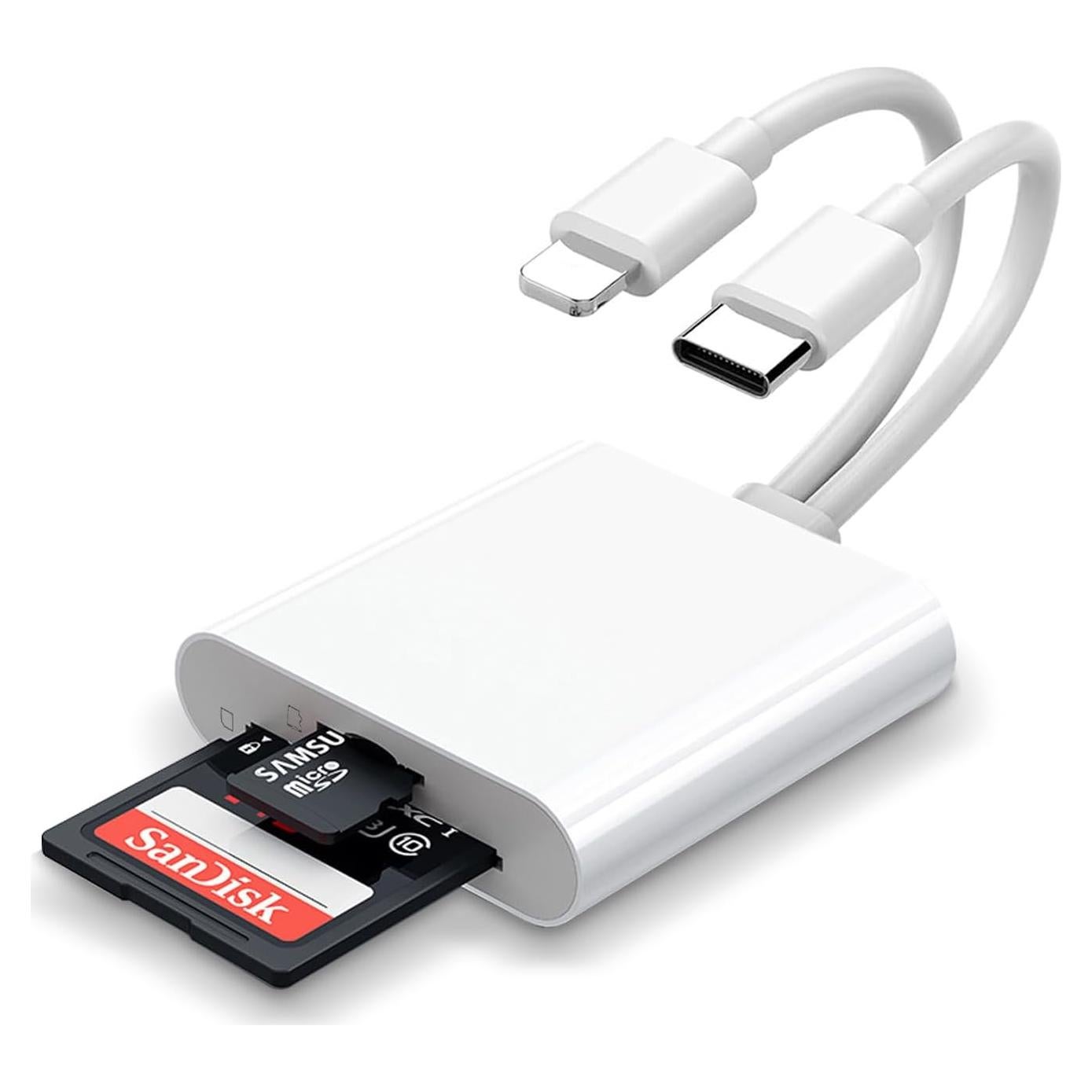 Lector de Tarjetas SD MaxRenard Doble USB-C y Apple
