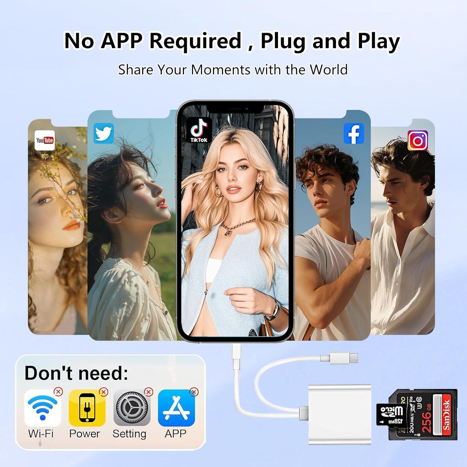 Lector de Tarjetas SD MaxRenard Doble USB-C y Apple