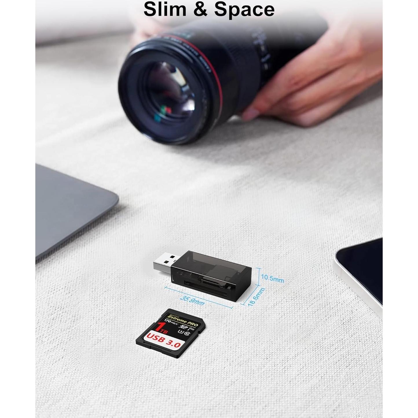 Lector de Tarjetas SD USB 3.0 AILKIN Doble Ranura 18g