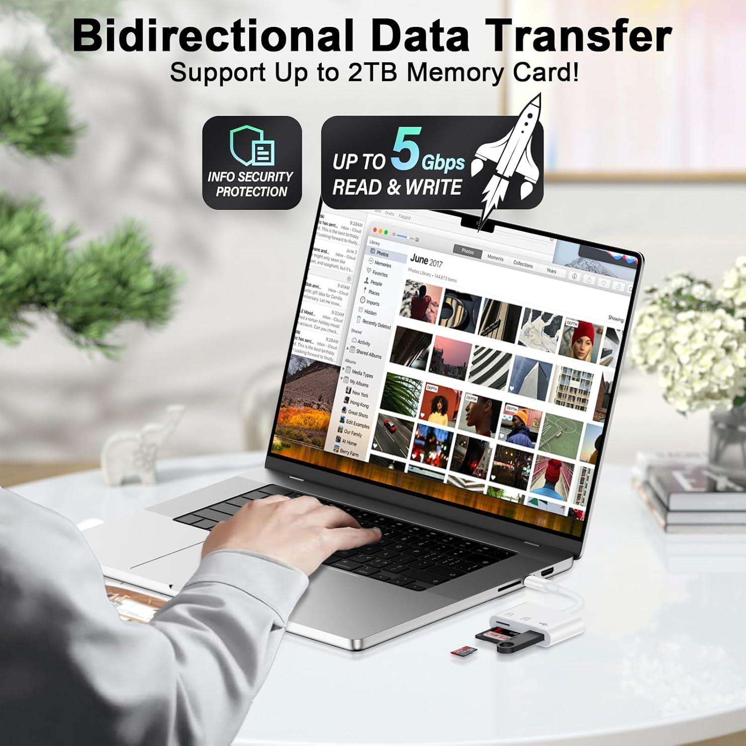 Lector de Tarjetas SD USB-C UorMe para Android y Cámara