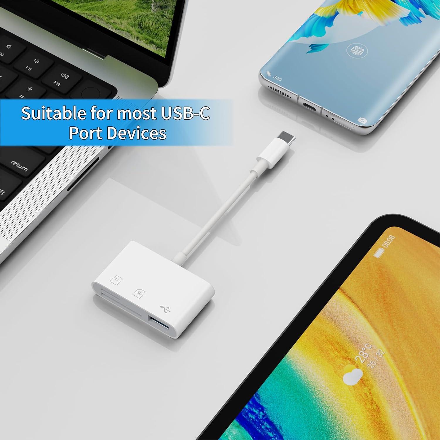 Lector de Tarjetas USB-C SD/TF Vanjua 3 en 1 para iPhone y Android