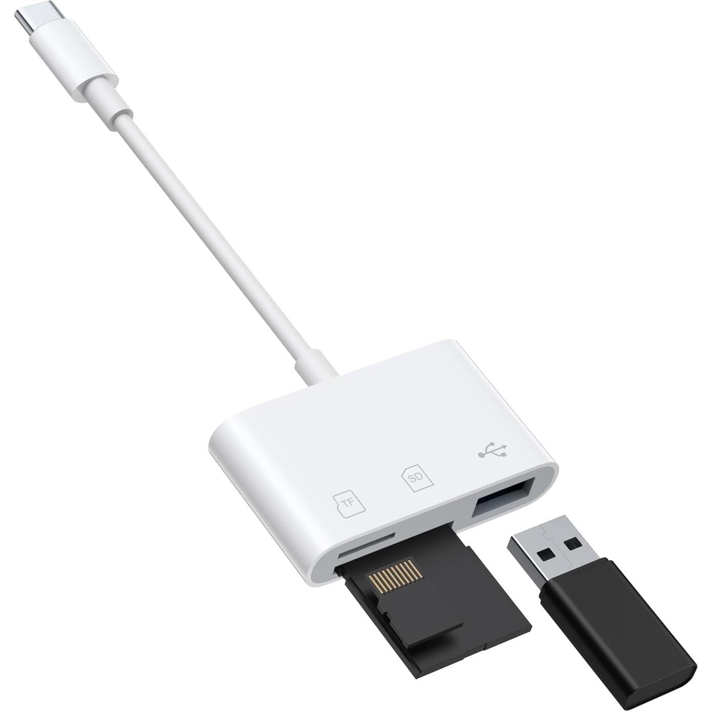 Lector de Tarjetas USB-C SD/TF Vanjua 3 en 1 para iPhone y Android