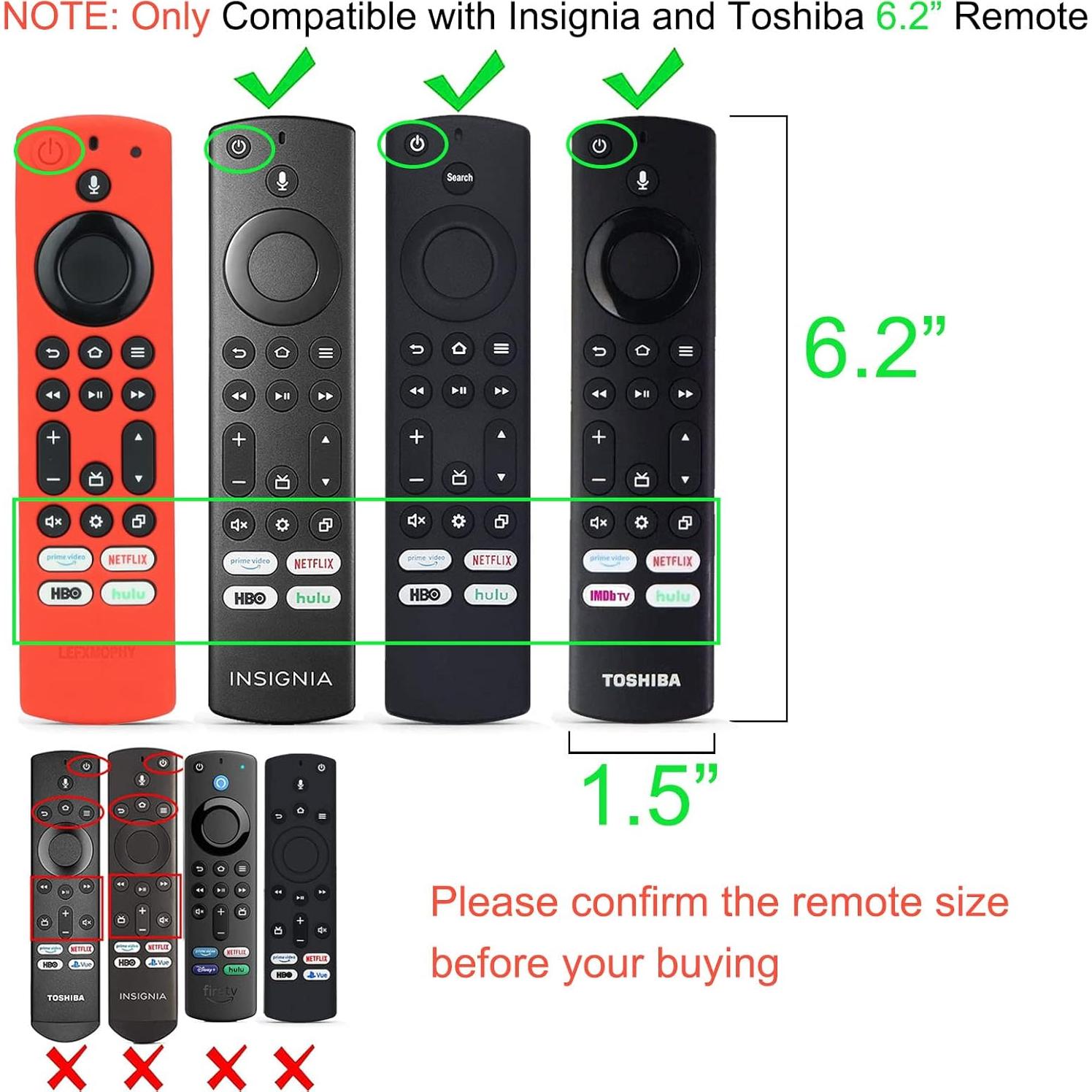 Funda de Silicona Azul Brillante LEFXMOPHY para Control Remoto Toshiba/Insignia