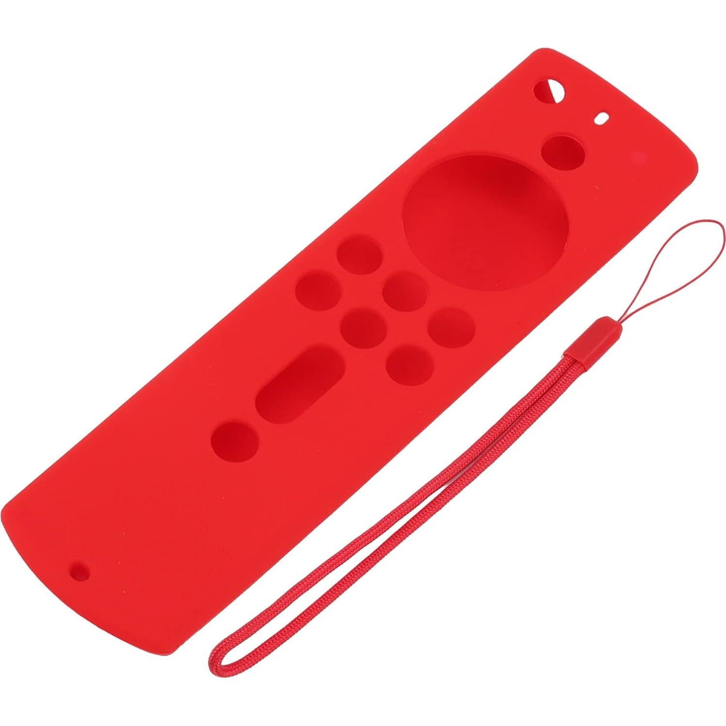 Funda de Silicona Antideslizante para Control Remoto Fire TV 4K - Rojo