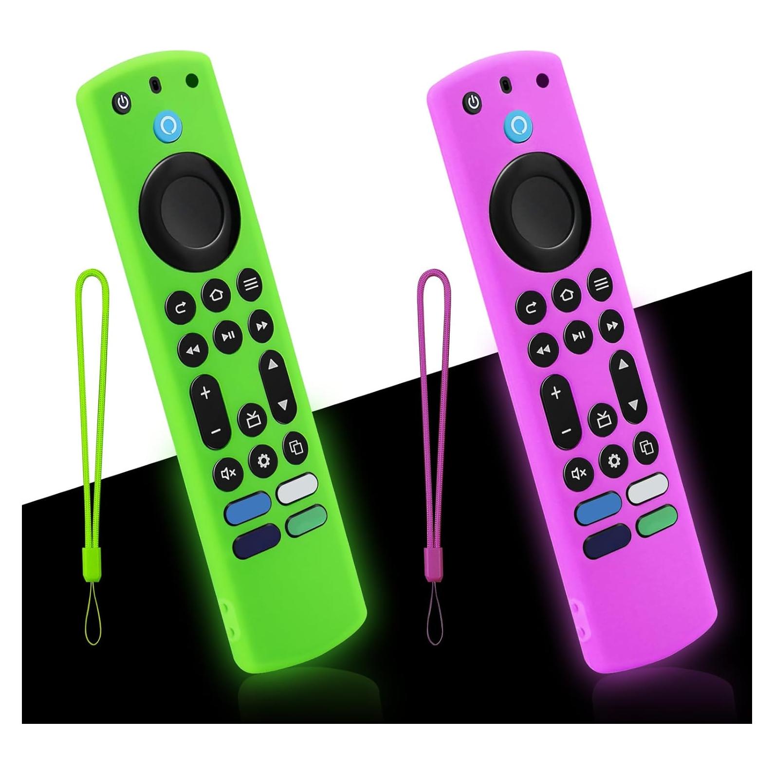 Funda Remota de Silicona Insignia 2-Pack Verde y Morado