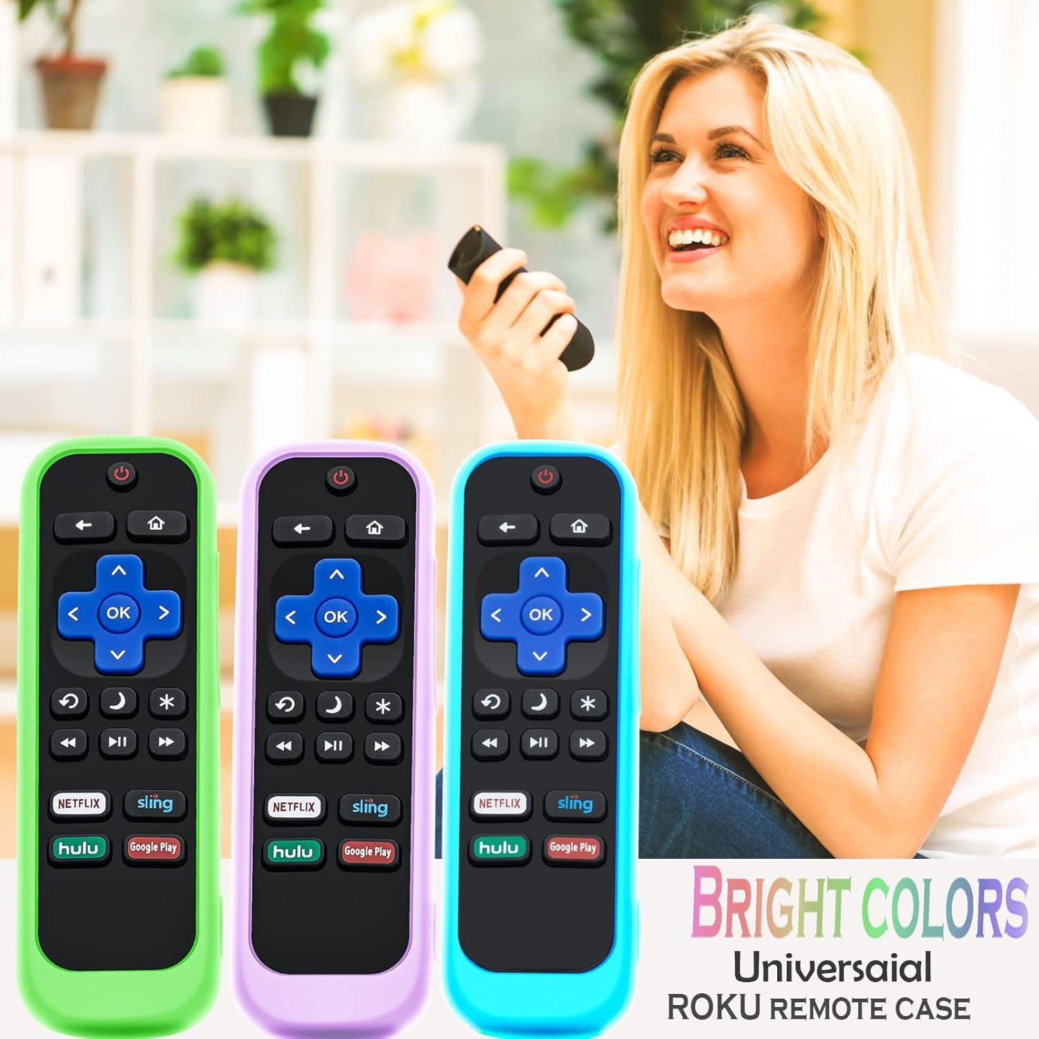 Funda de Silicona Brillante para Control Remoto TCL Roku TV - 3 Pack