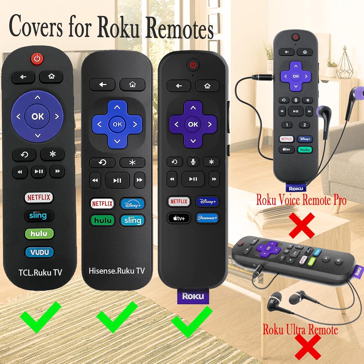 Funda de Silicona Brillante para Control Remoto TCL Roku TV - 3 Pack