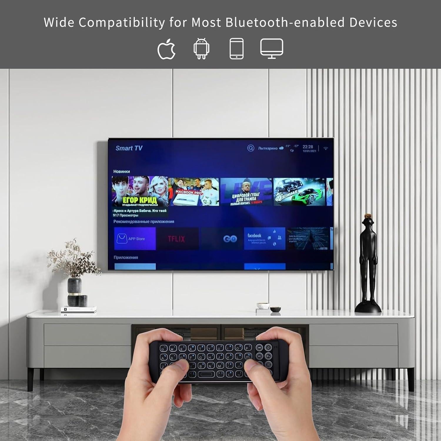 Teclado Mini Bluetooth iPazzPort para Amazon Fire TV Stick