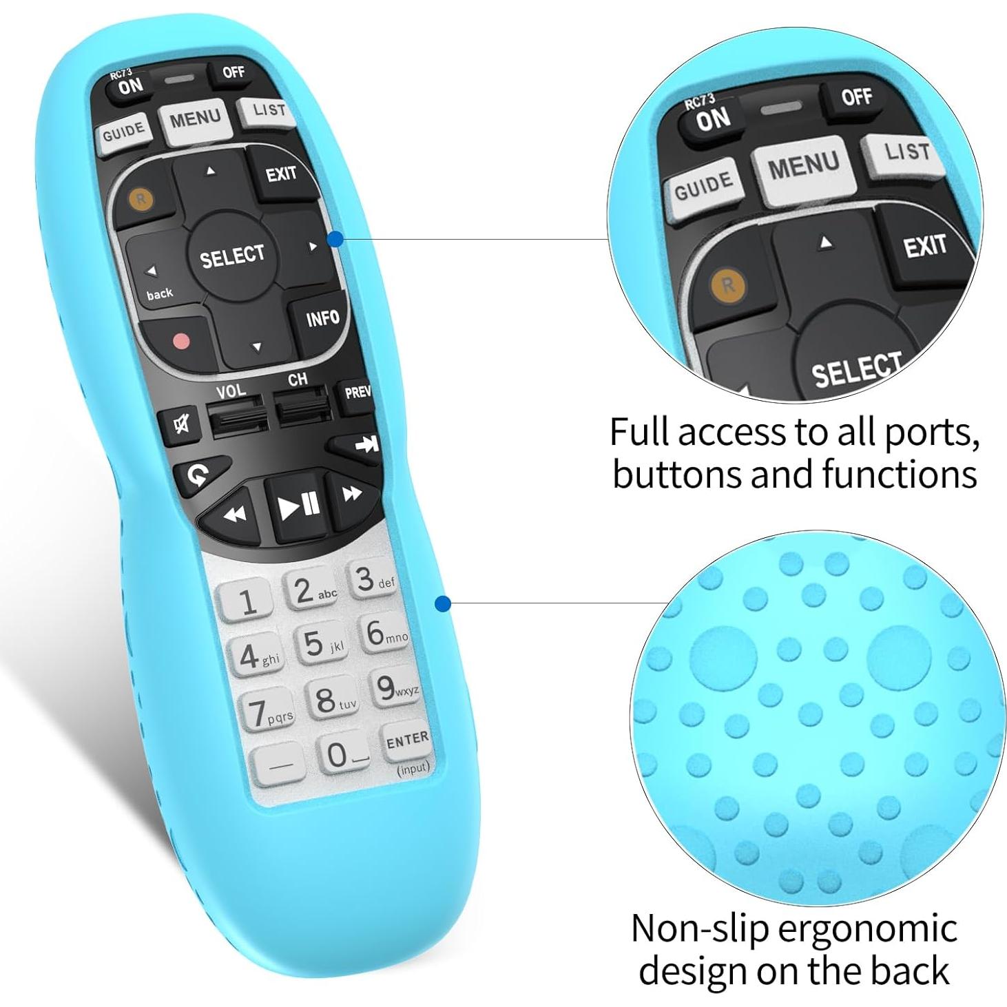 Paquete de 3 fundas de silicona DirecTV RC73 - Brillan en la oscuridad