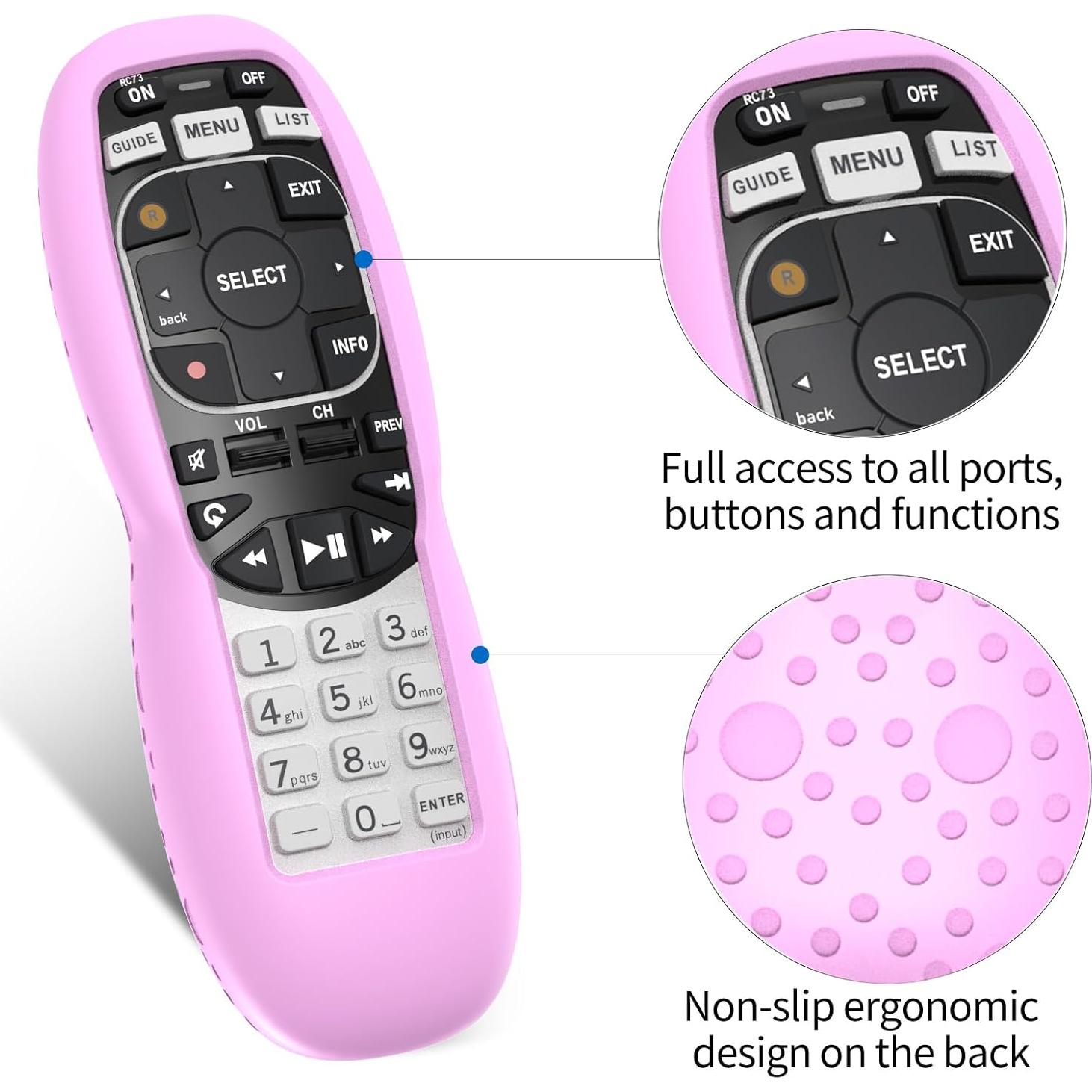 Paquete de 4 fundas de silicona DirecTV RC73 - Brillan en la oscuridad