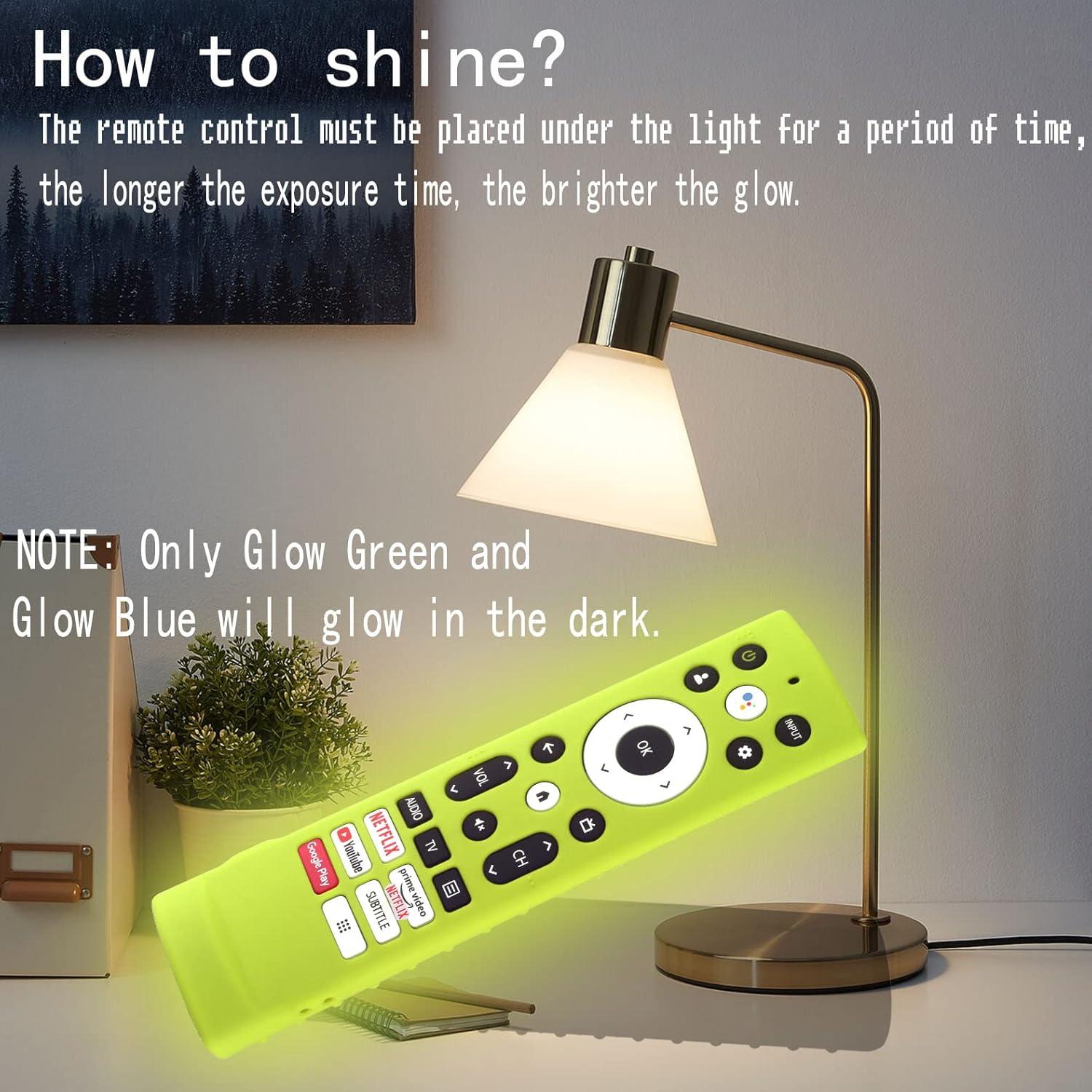 Funda de Silicona Verde Fosforescente para Control Remoto Hisense ERF3A90