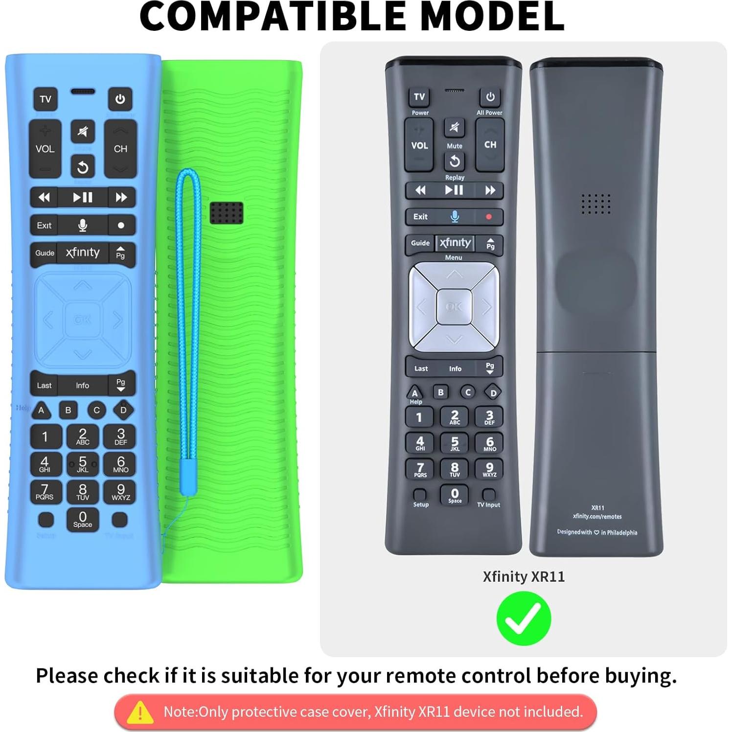 Paquete de 2 fundas de silicona Wacanc para control remoto XR11