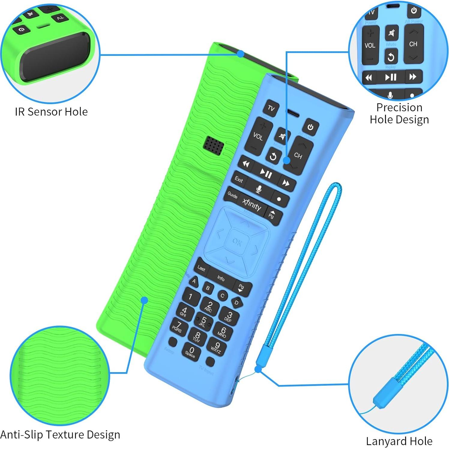 Paquete de 2 fundas de silicona Wacanc para control remoto XR11