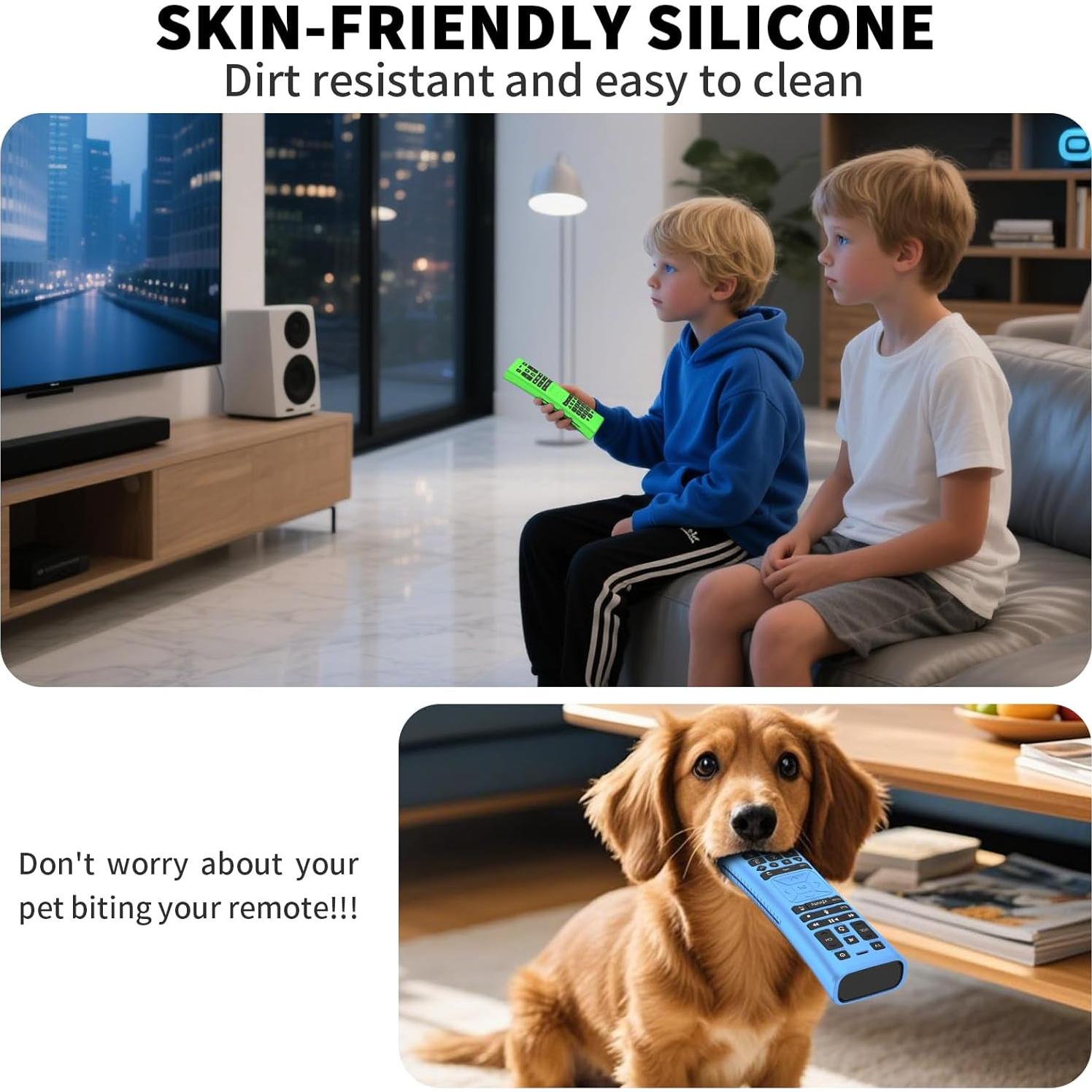 Paquete de 2 fundas de silicona Wacanc para control remoto XR11