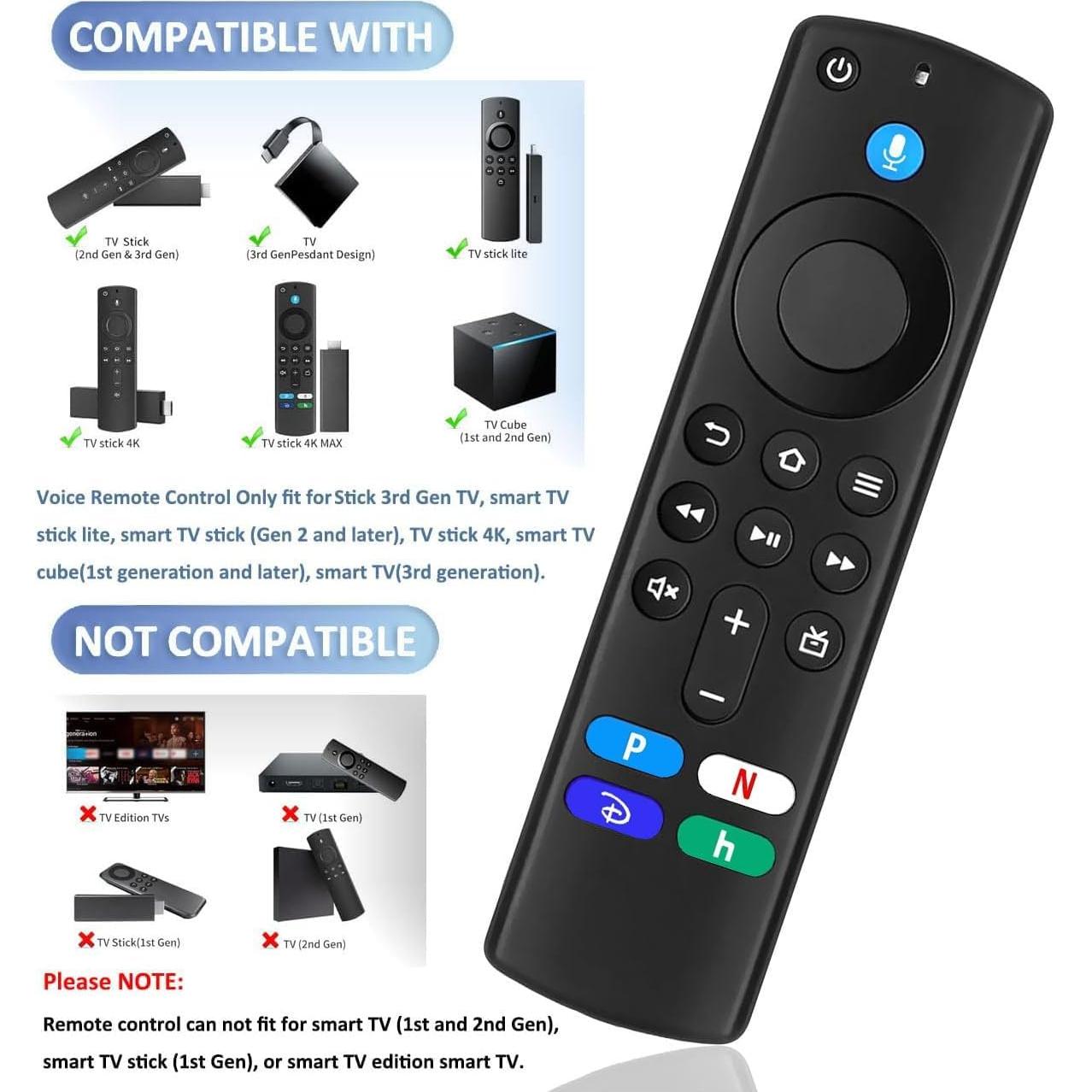 Control Remoto por Voz L5B83G para Stick 4K TV - Compatible 3ra Gen