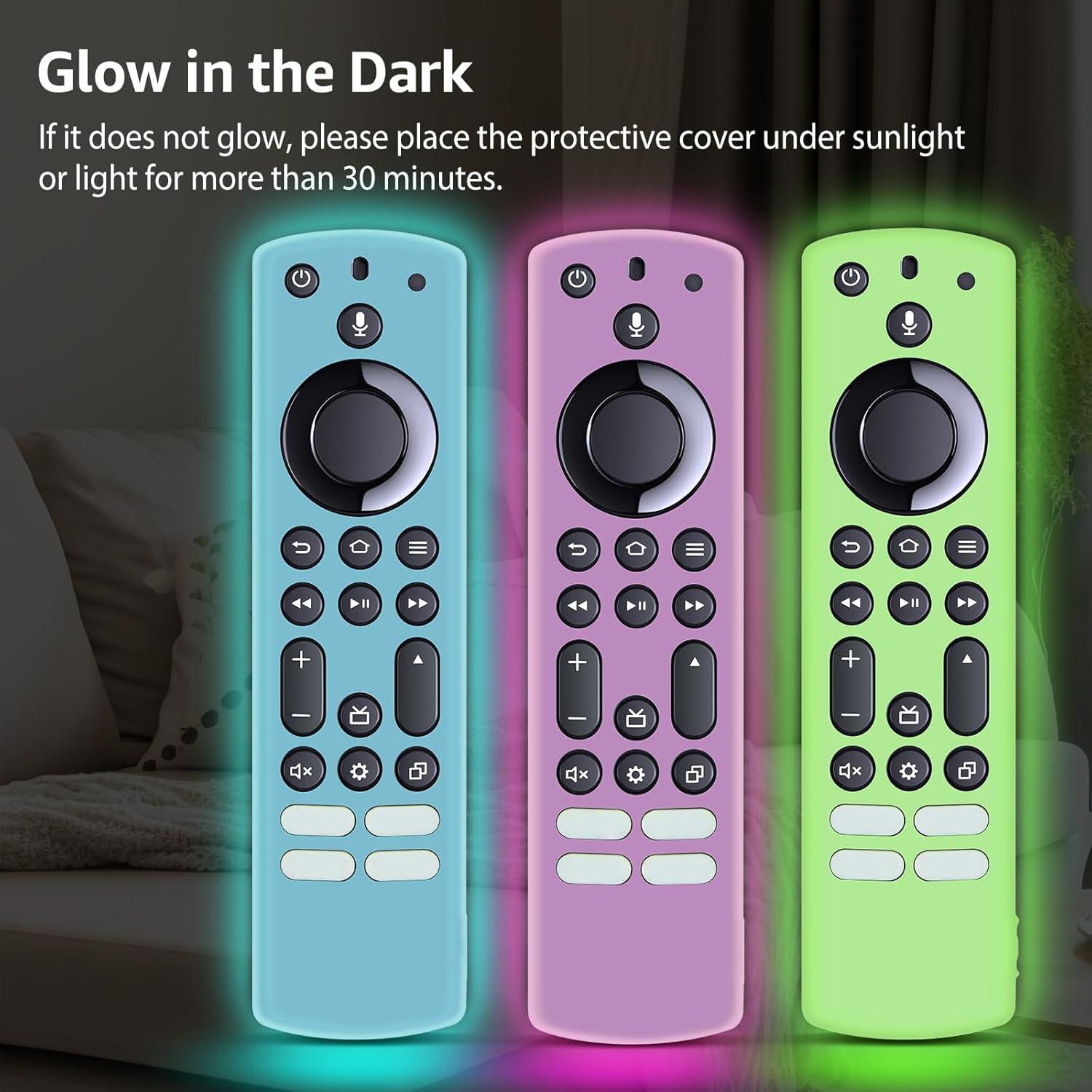 Funda Remota Brillante Silicona para FireTV Toshiba/Insignia 2021 - 3 Pack