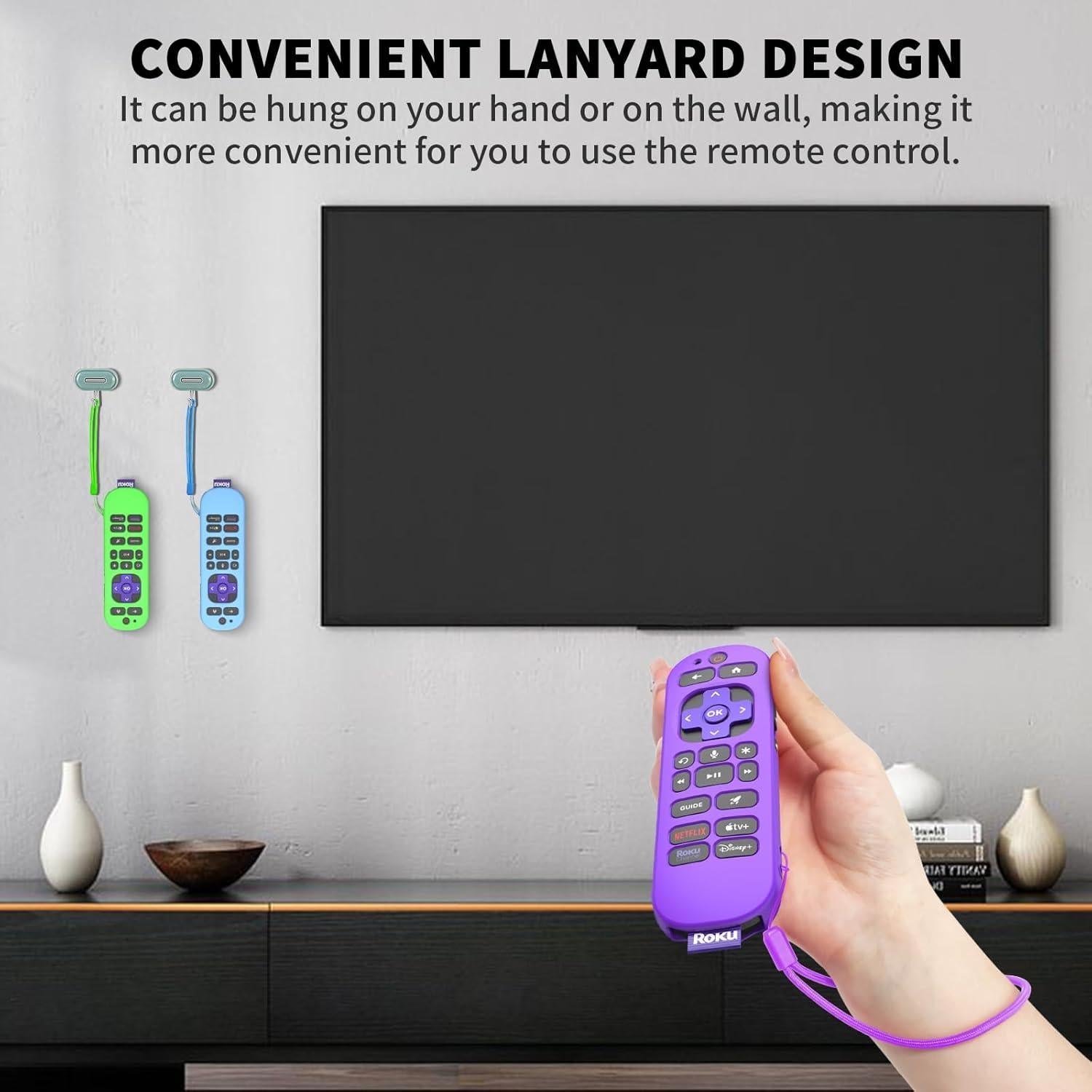 Funda de Silicona para Control Remoto Roku Voice Pro 3 Pcs