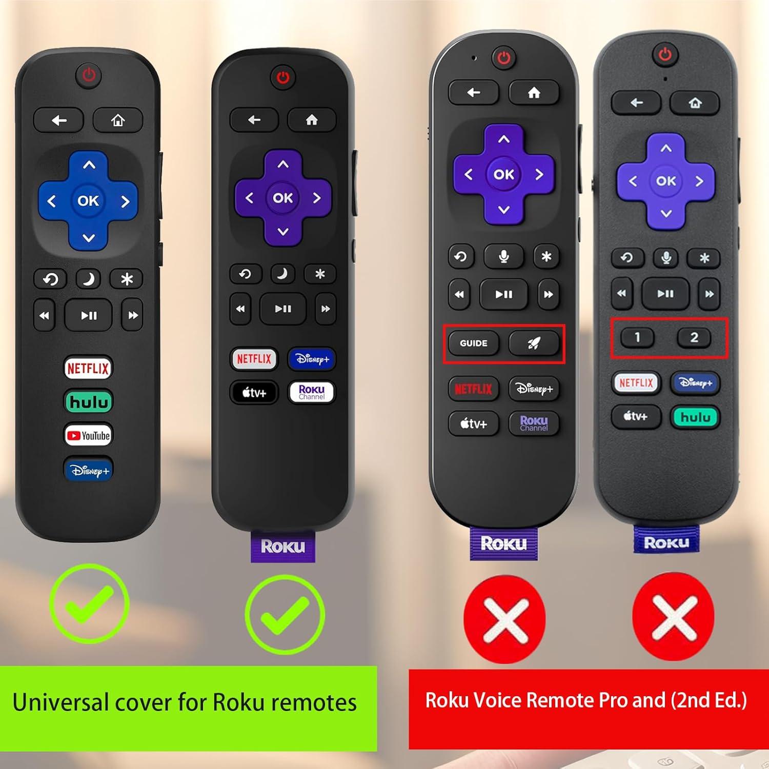 5 Fundas de Silicona para Control Remoto Roku - Colores Brillantes