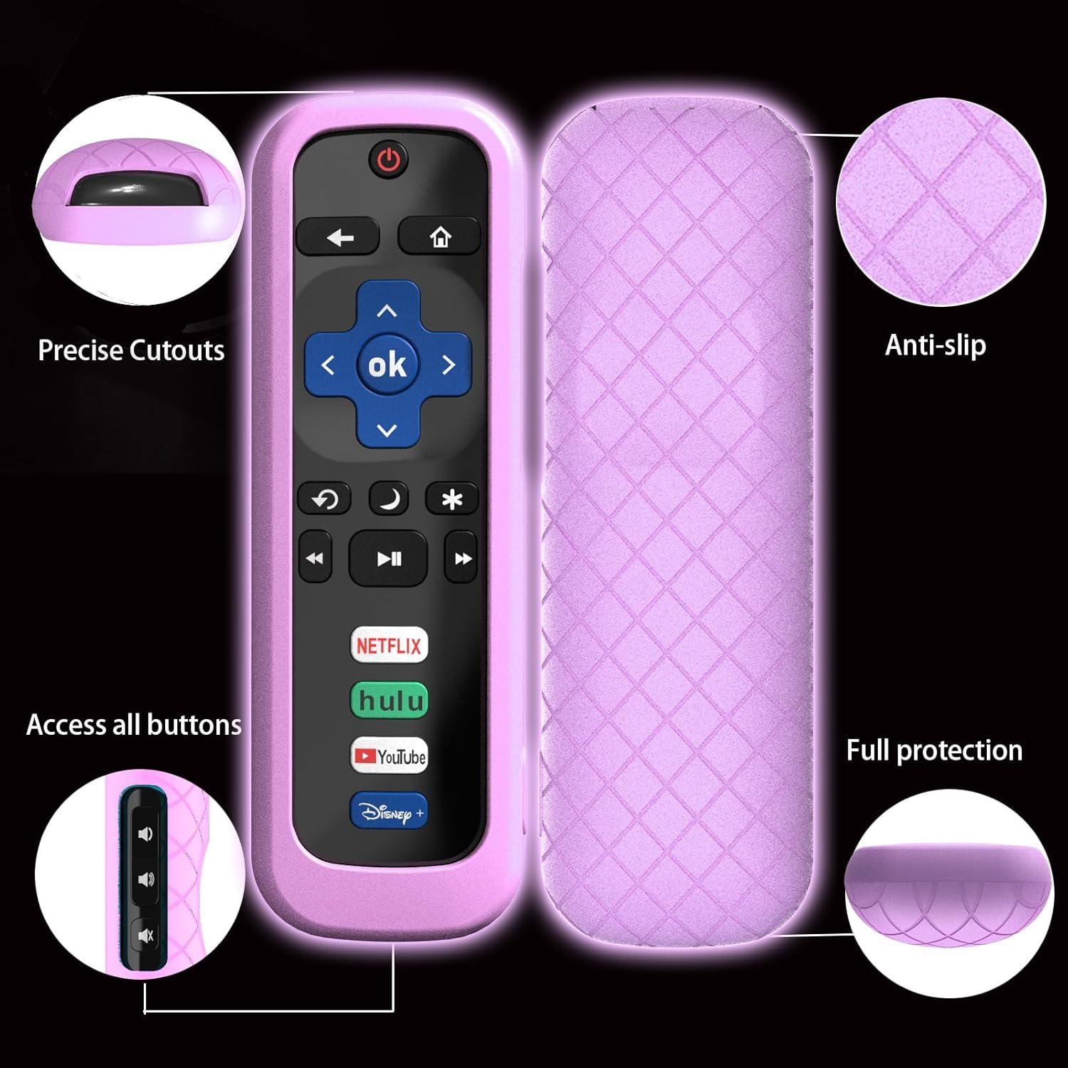 5 Fundas de Silicona para Control Remoto Roku - Colores Brillantes